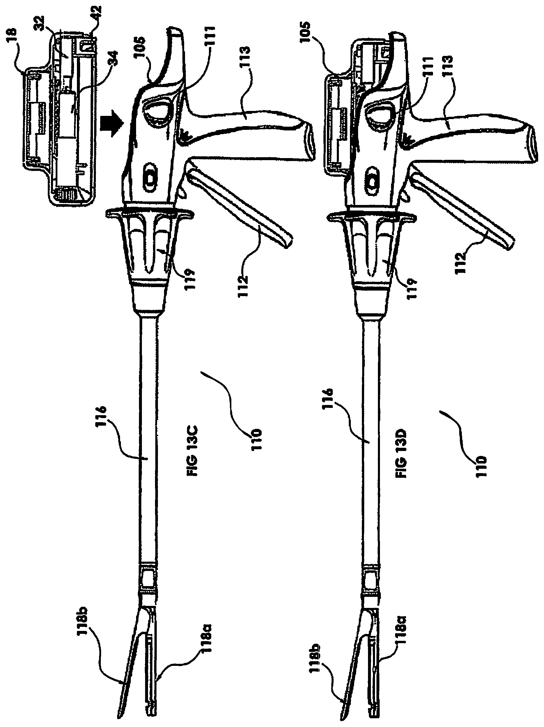 Patent US12599381 Figure 12 – Surgical stapler with removable power pack
