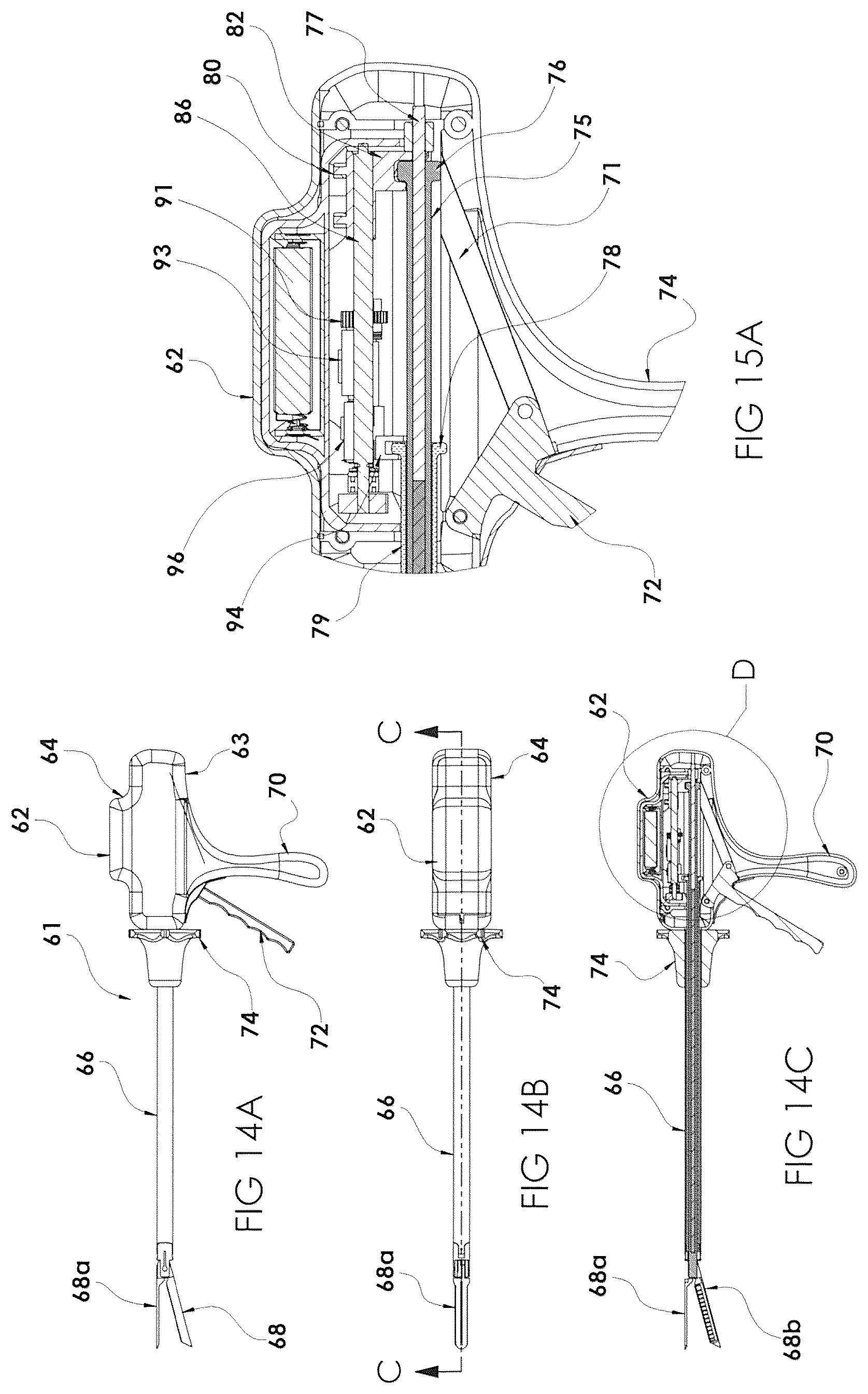 Patent US12599381 Figure 13 – Surgical stapler with removable power pack