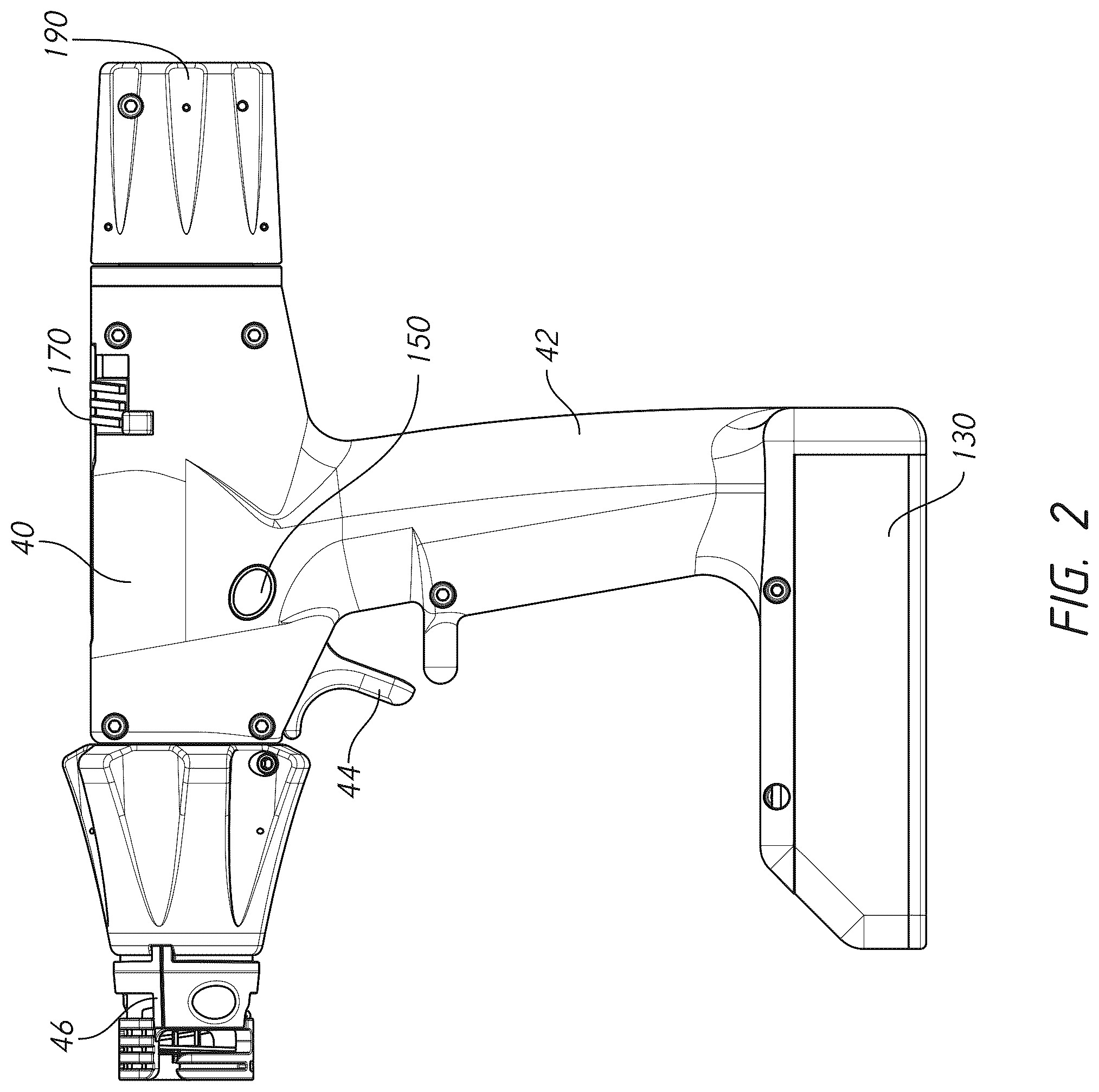 Patent US12599383 Figure 2 – Actuation shaft retention mechanism for surgical stapler