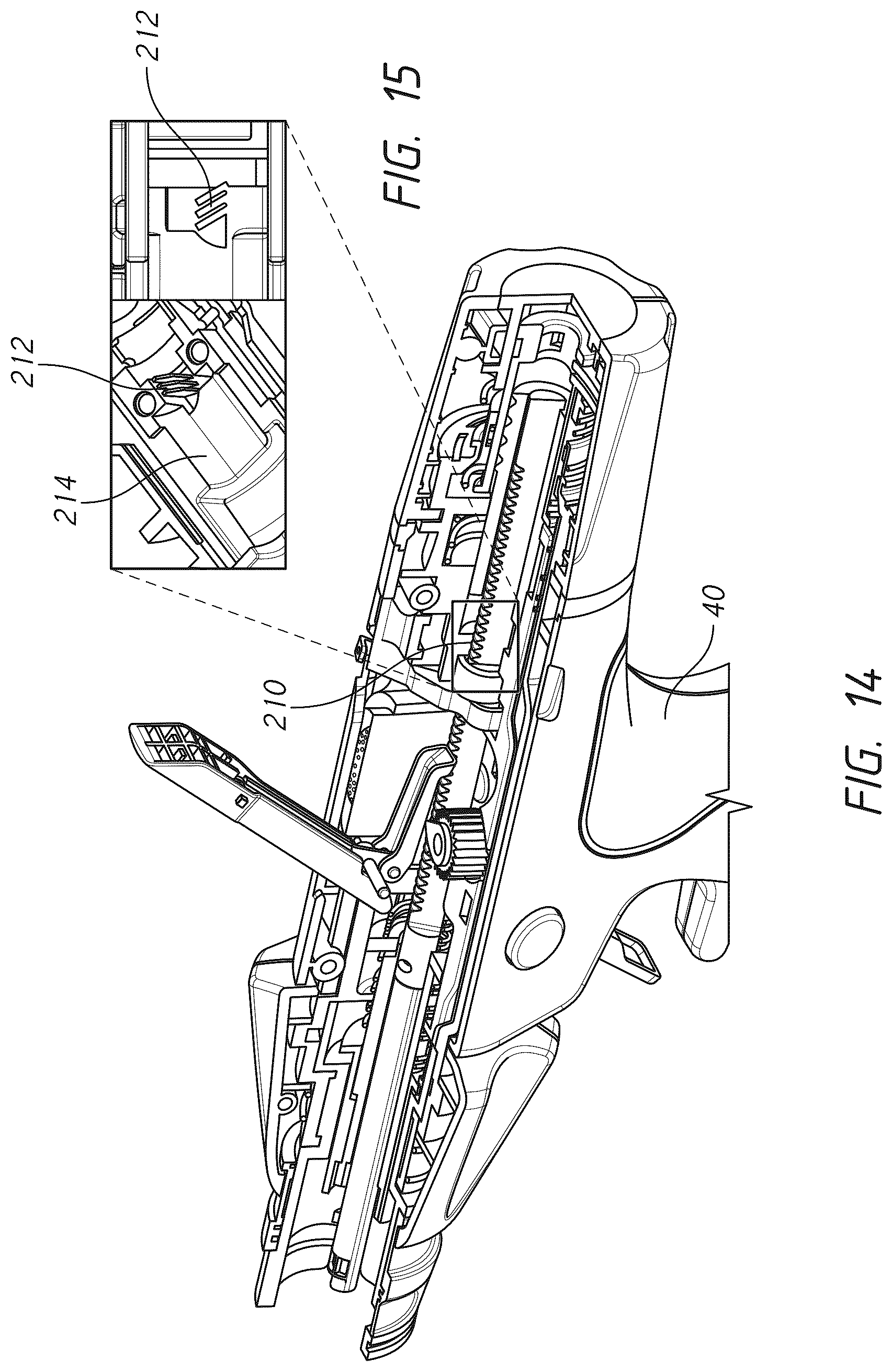Patent US12599383 Figure 15 – Actuation shaft retention mechanism for surgical stapler