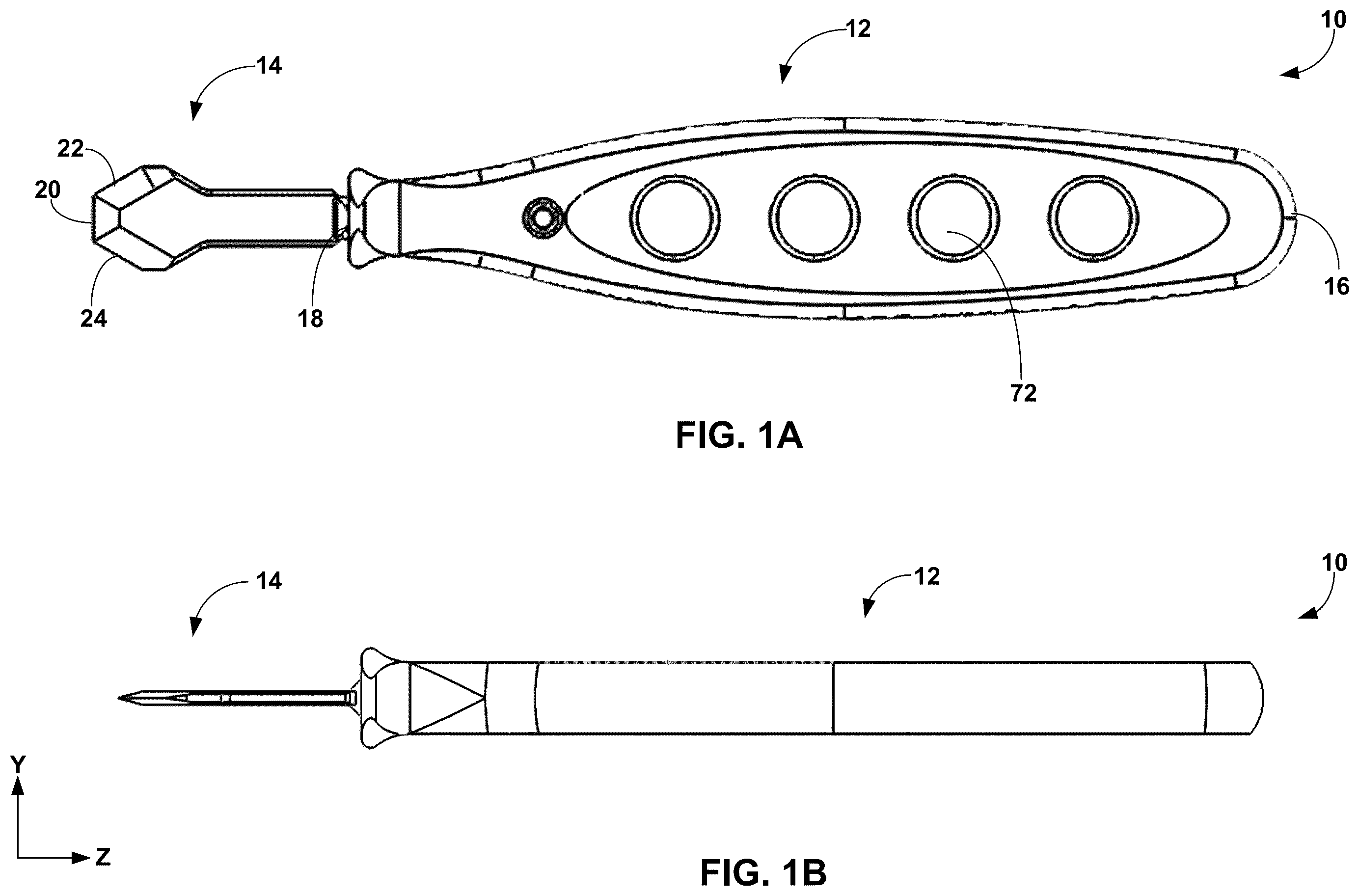 Patent US12599389 Figure 1 – Multi-sided cutting instrument for mobilizing small bones in the foot