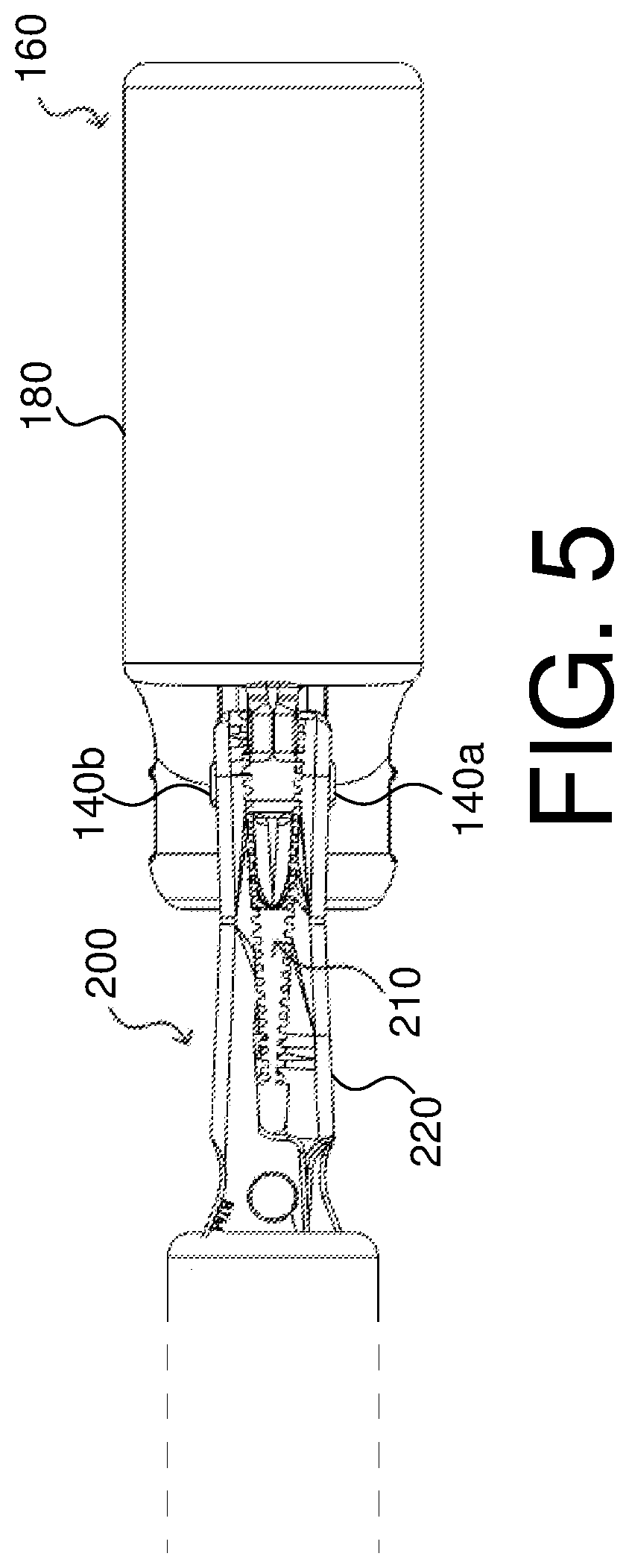 Patent US12599393 Figure 4 – Tethered laparoscopic probe grip