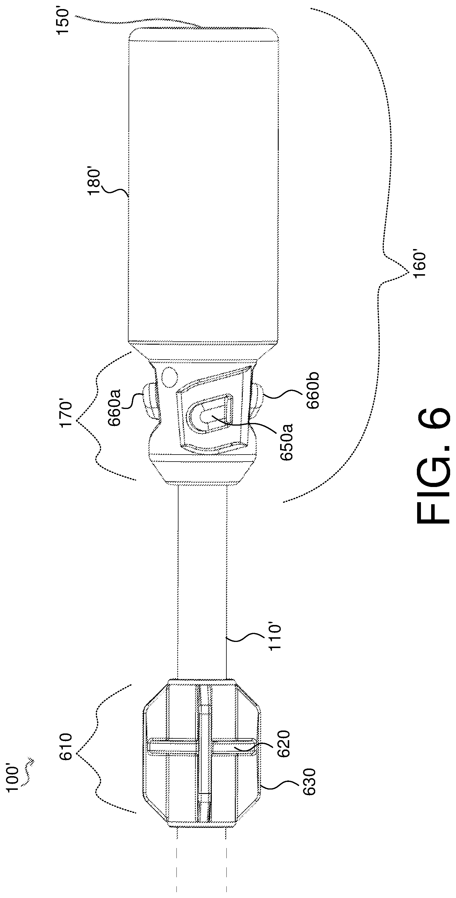 Patent US12599393 Figure 5 – Tethered laparoscopic probe grip
