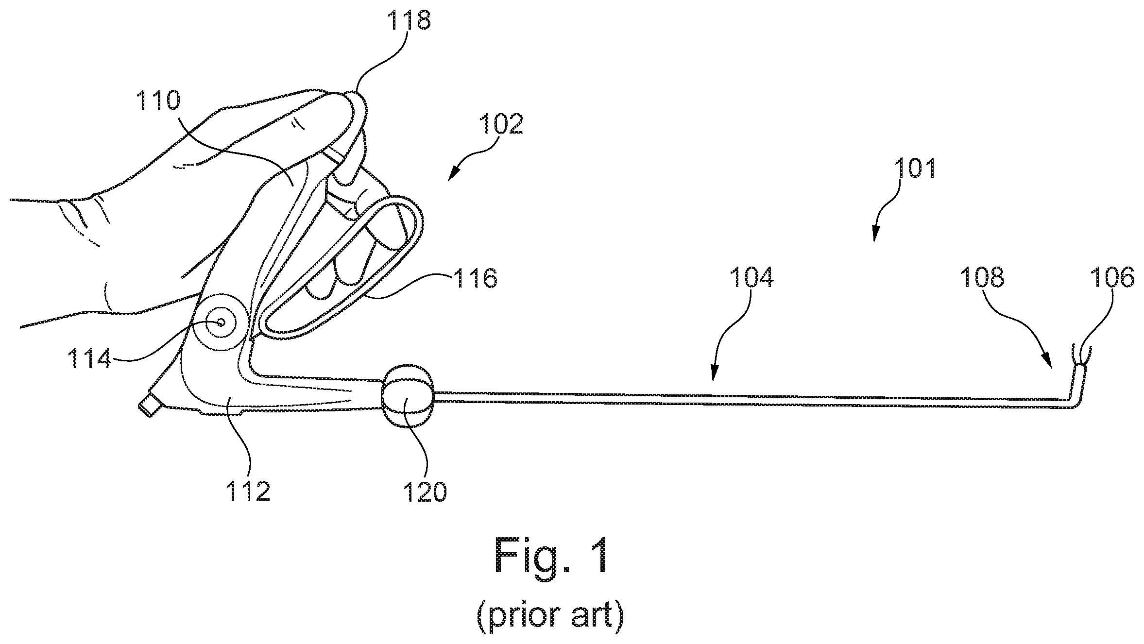 Patent US12599394 Figure 1 – Surgical instrument with a handle