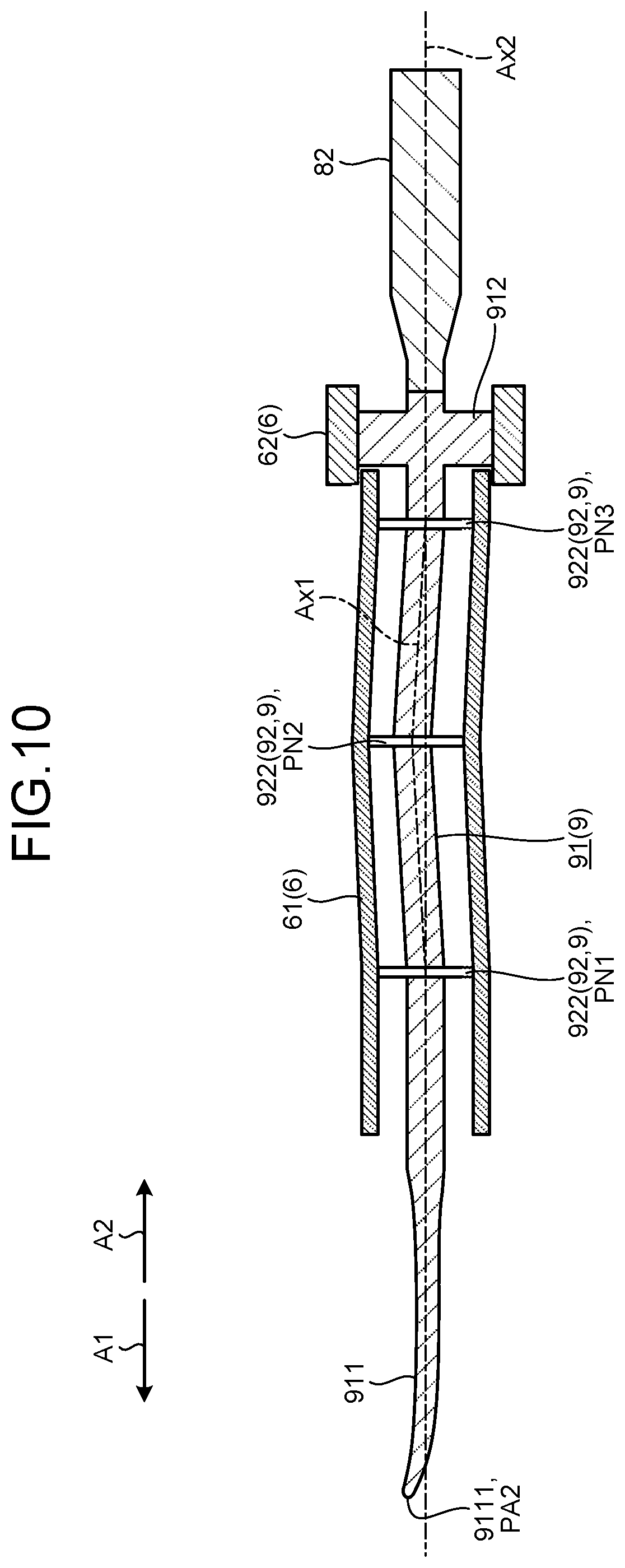 Patent US12599396 Figure 9 – Ultrasonic treatment instrument