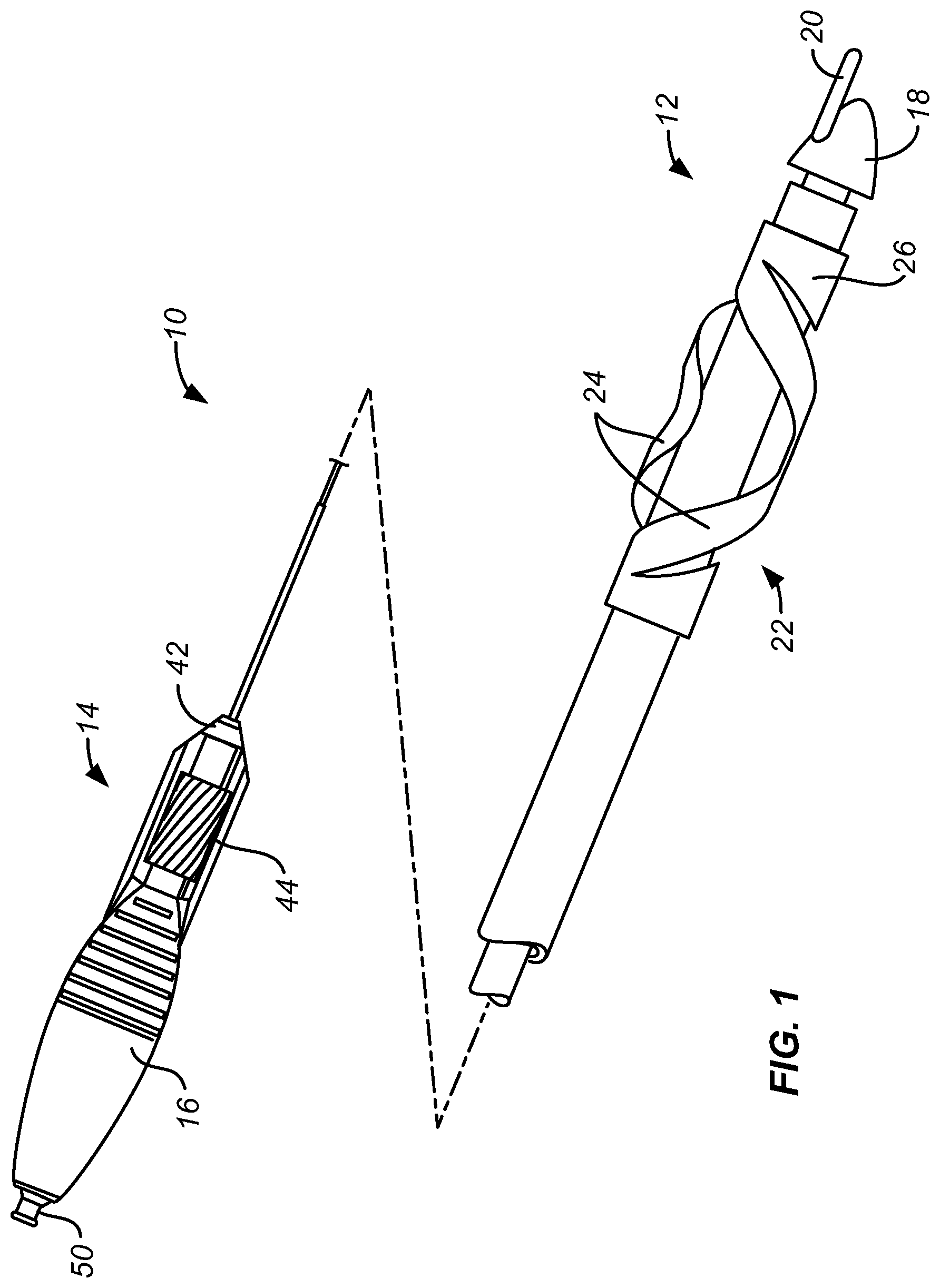 Patent US12599398 Figure 1 – Device and method for centering and crossing a vascular occlusion