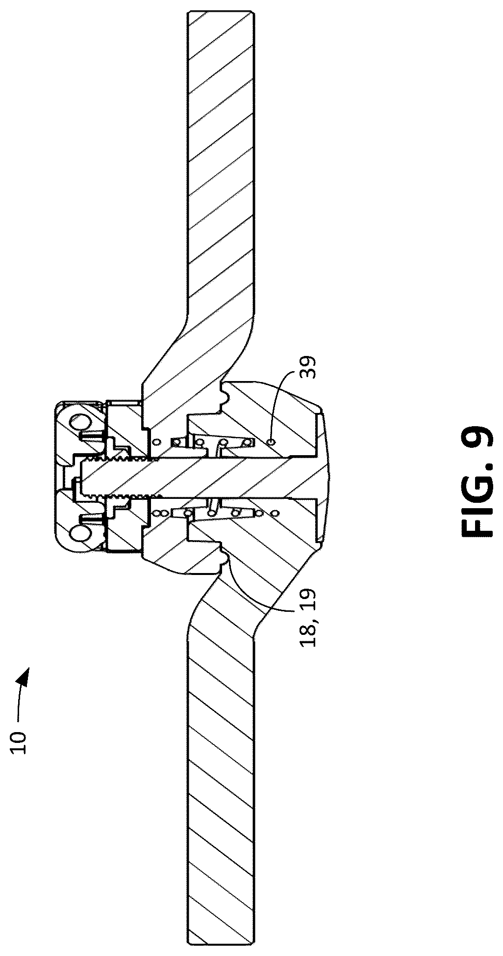 Patent US12599409 Figure 9 – Hinge apparatus for external bone fixator