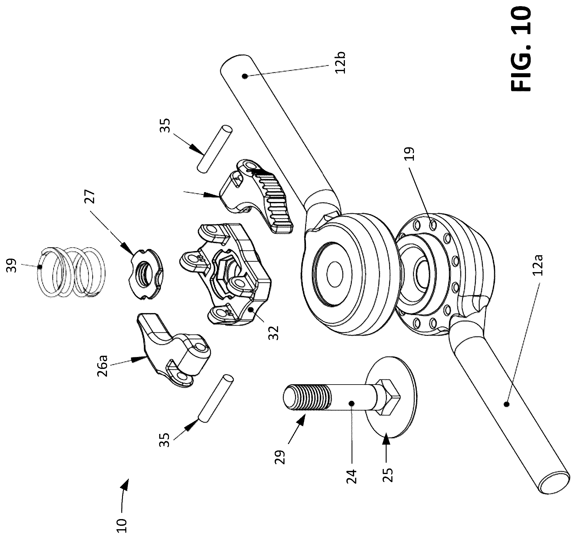 Patent US12599409 Figure 10 – Hinge apparatus for external bone fixator