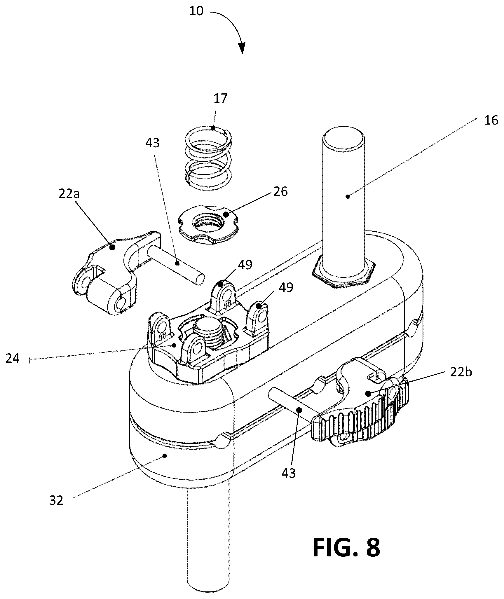 Patent US12599410 Figure 8 – Multi-clamp apparatus for external bone fixator