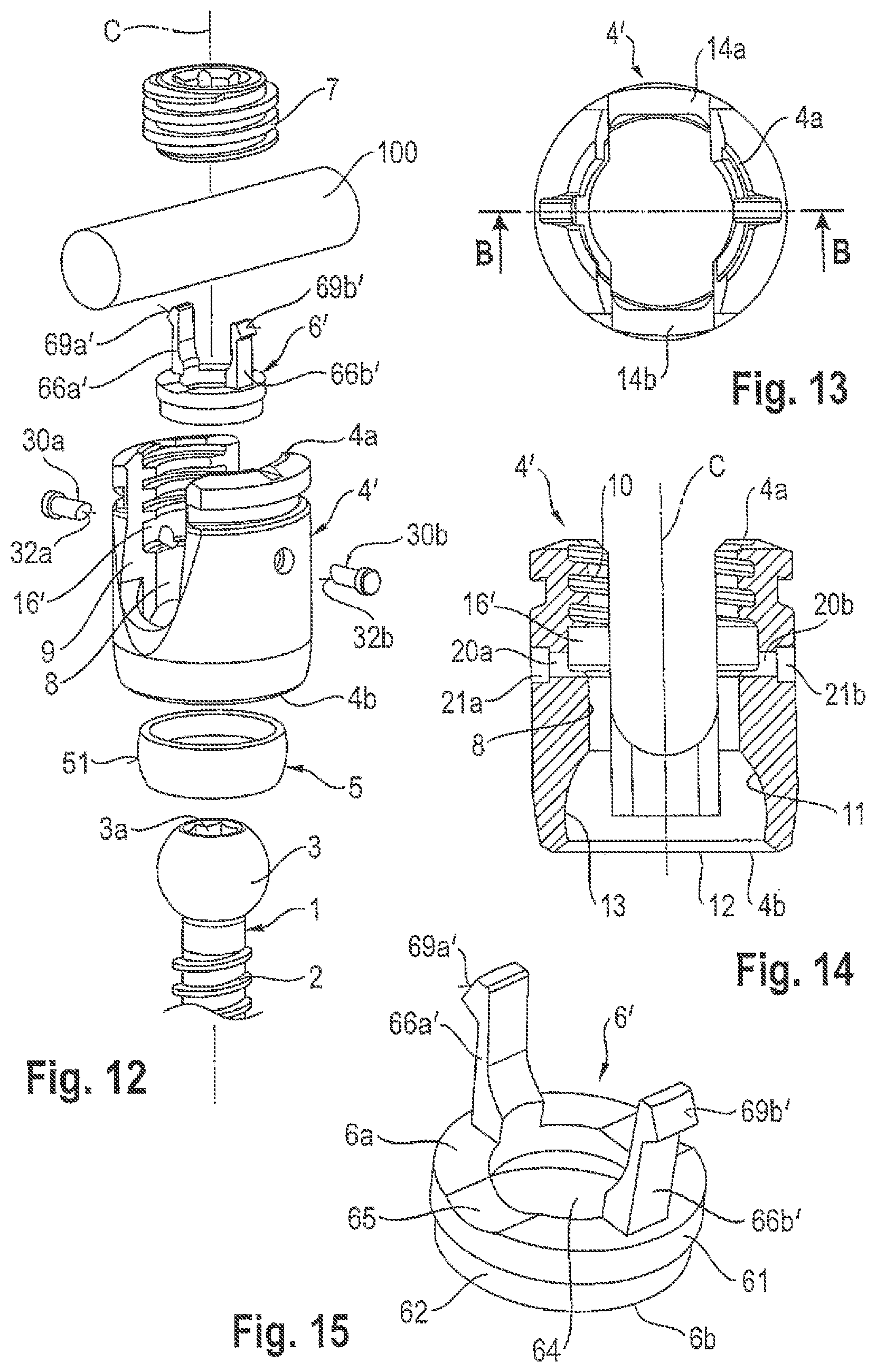 Patent US12599415 Figure 4 – Polyaxial bone anchoring device