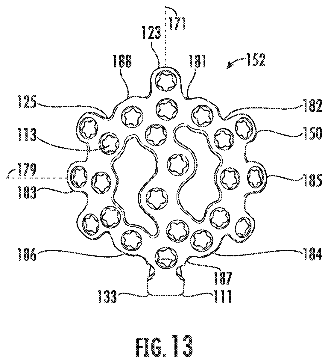Patent US12599417 Figure 10 – Patella bone plate systems