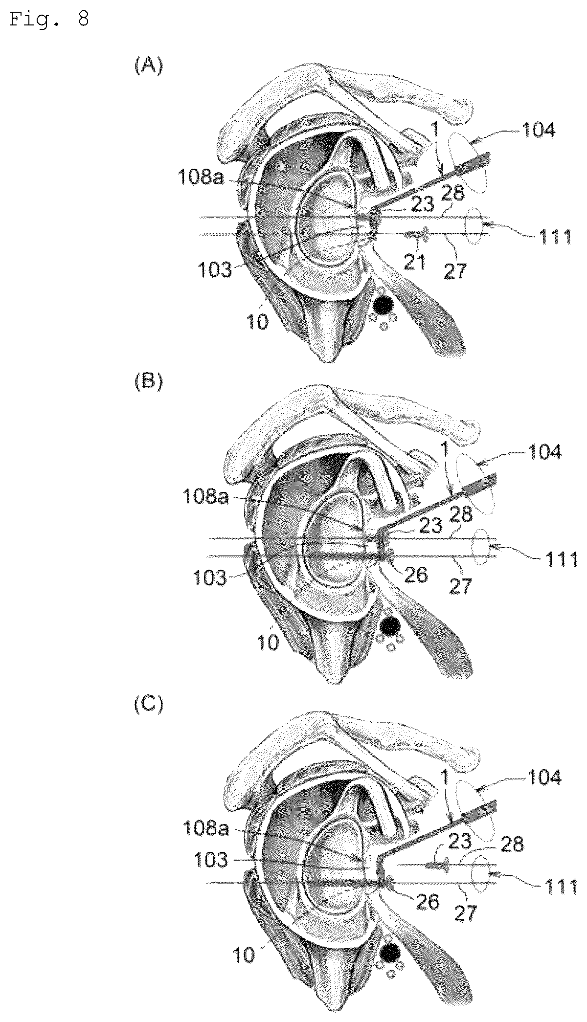 Patent US12599420 Figure 8 – Surgical instrument, medical tool set, and movement method