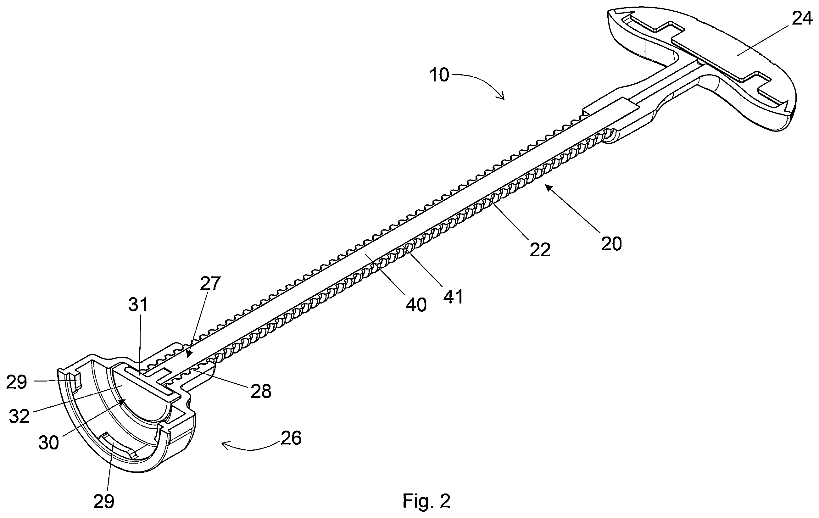 Patent US12599423 Figure 2 – Apparatus for pressing out bone cement, use and system
