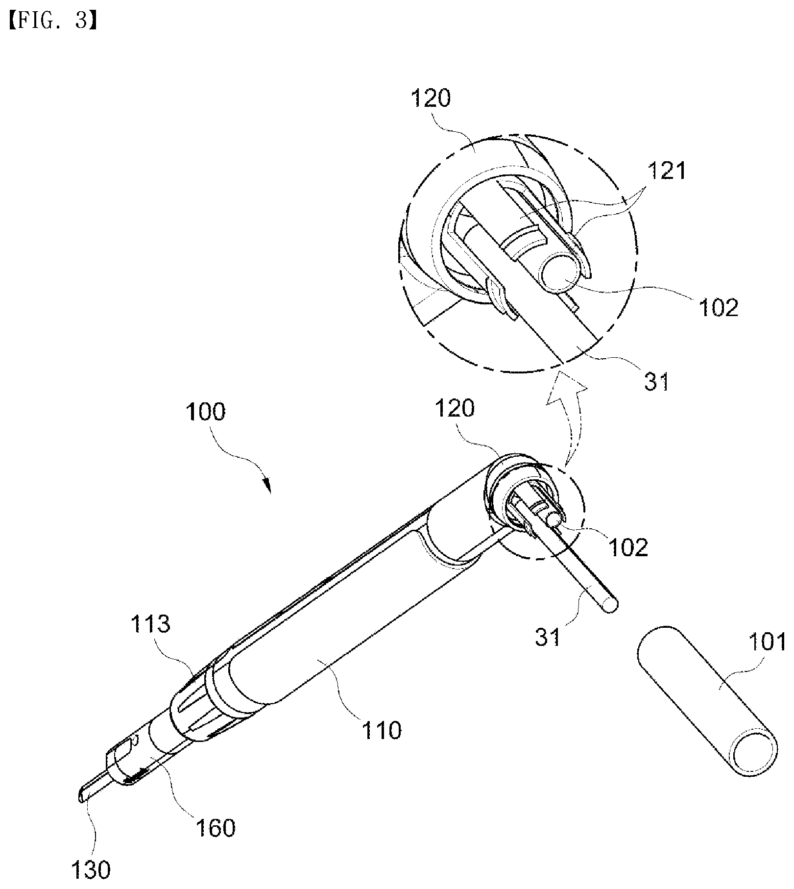 Patent US12599427 Figure 3 – Smog suction structure for electrosurgical handpiece