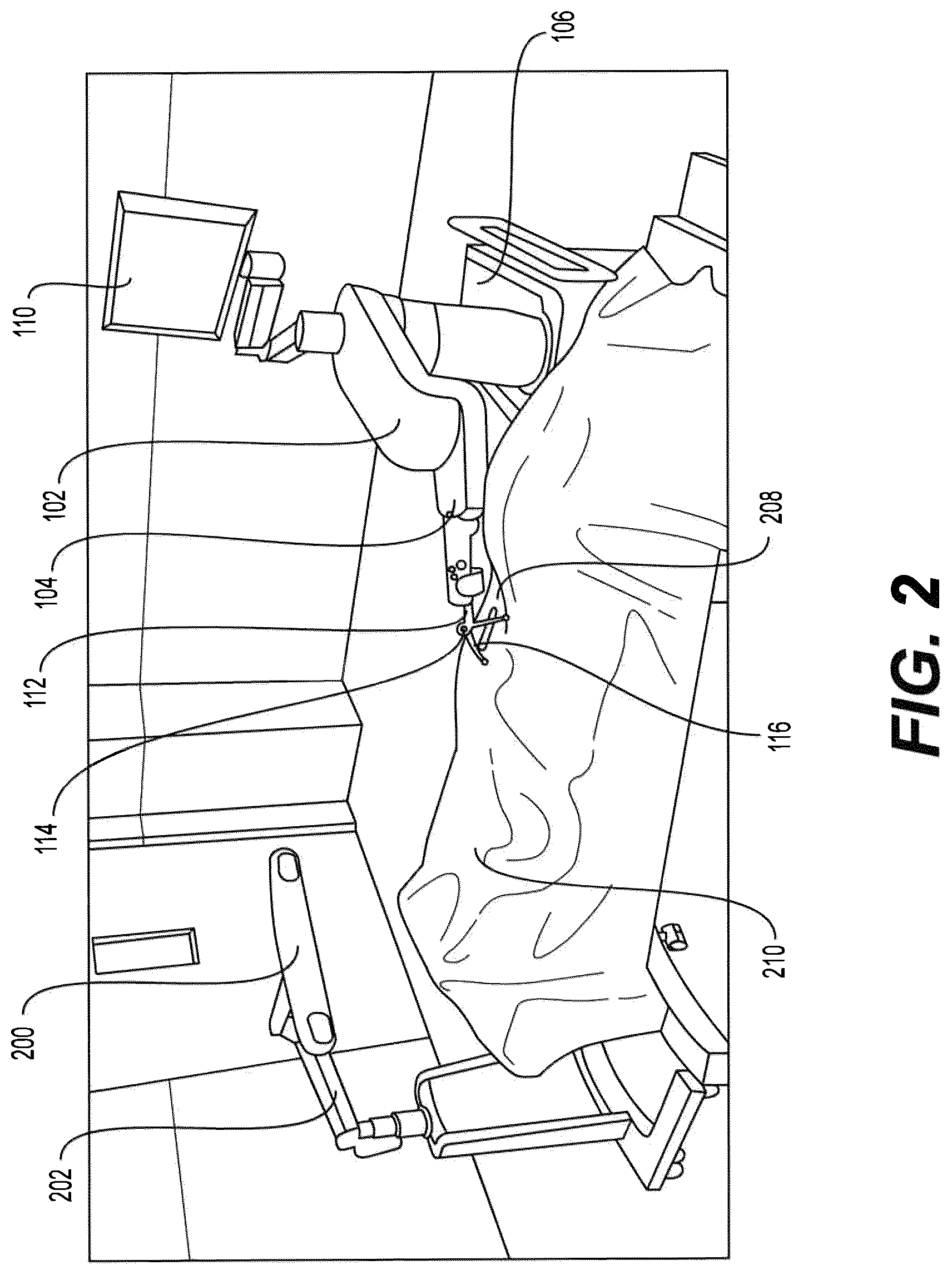 Patent US12599443 Figure 2 – Surgical robotic automation with tracking markers and controlled tool advancement