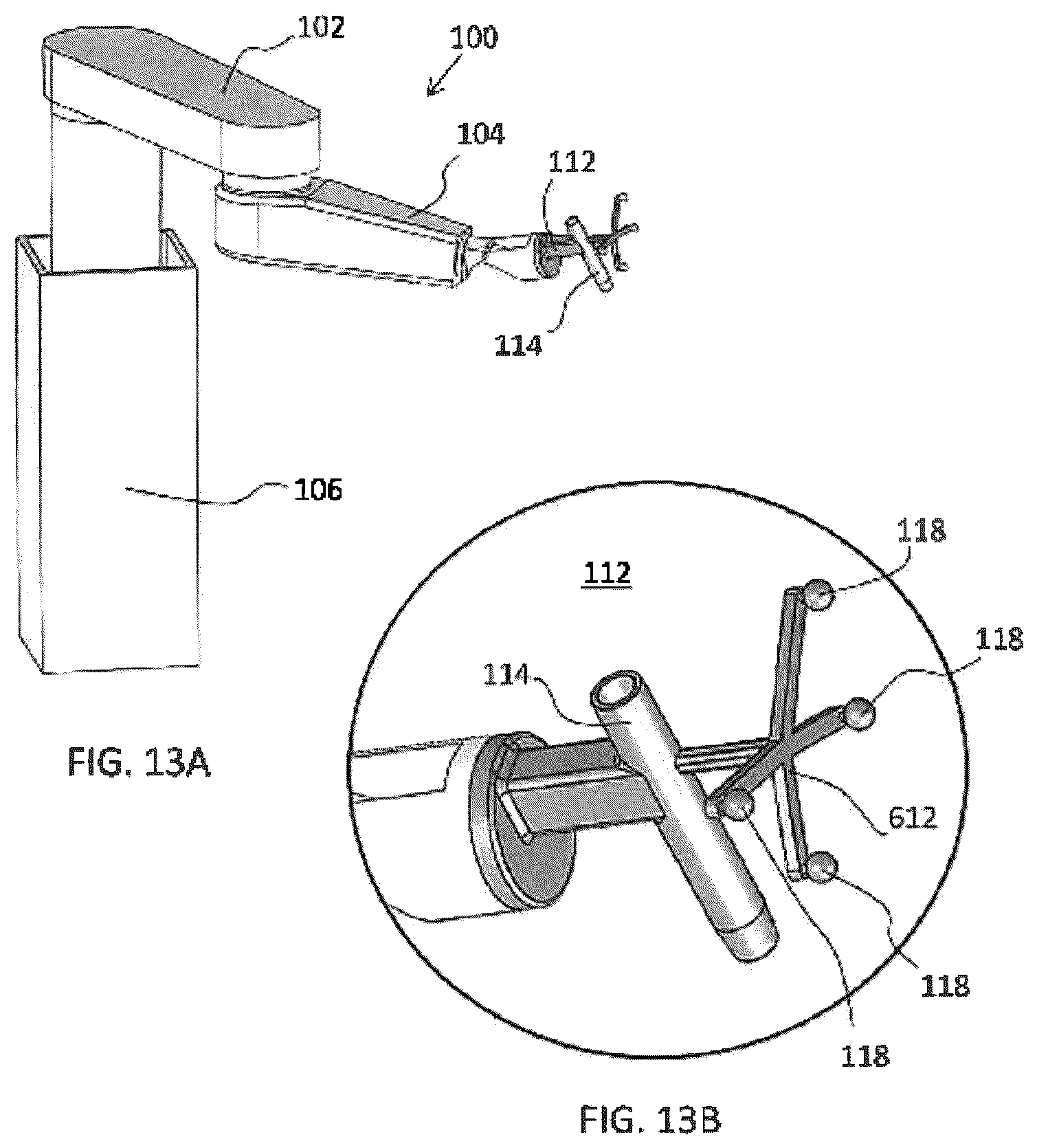Patent US12599443 Figure 13 – Surgical robotic automation with tracking markers and controlled tool advancement