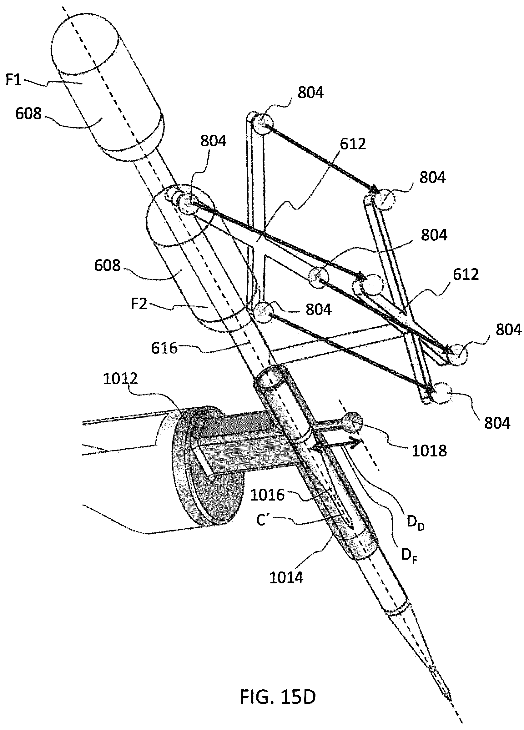 Patent US12599443 Figure 18 – Surgical robotic automation with tracking markers and controlled tool advancement