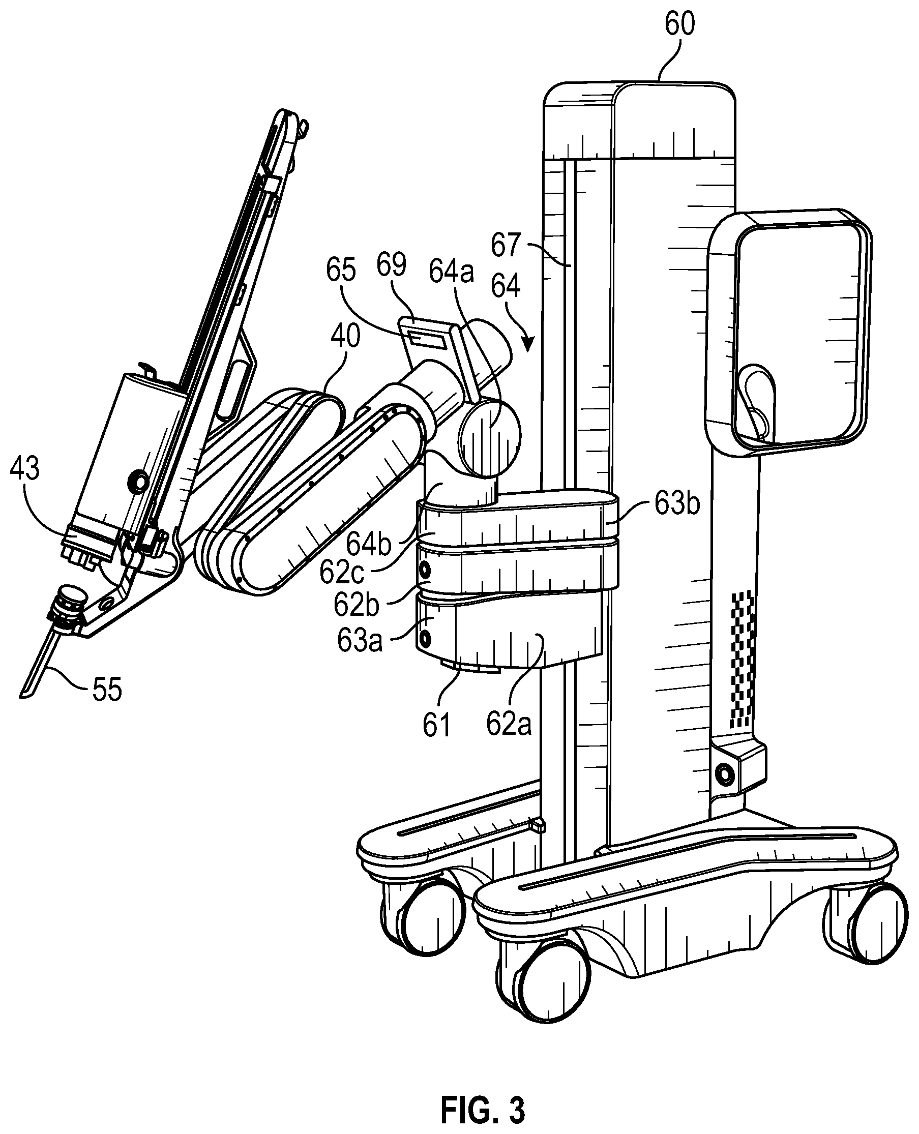Patent US12599445 Figure 3 – Surgical robotic system and method for cart power switchover