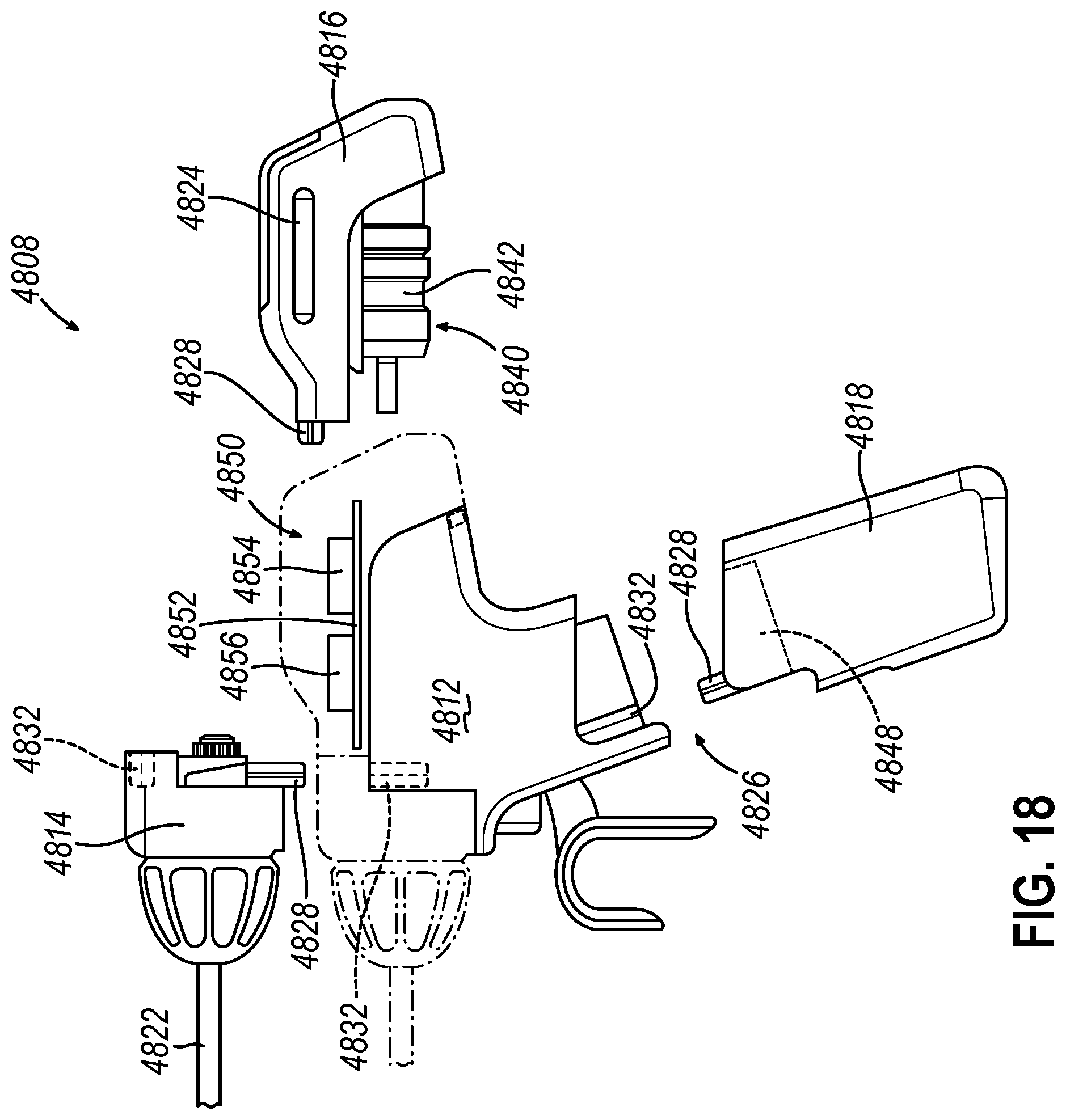 Patent US12599446 Figure 13 – Robotic surgical system with removable portion and method of disassembling same