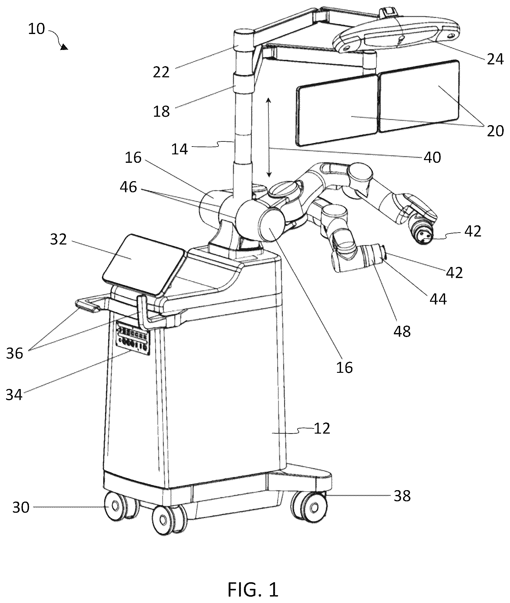 Patent US12599447 Figure 1 – Surgical robotic system