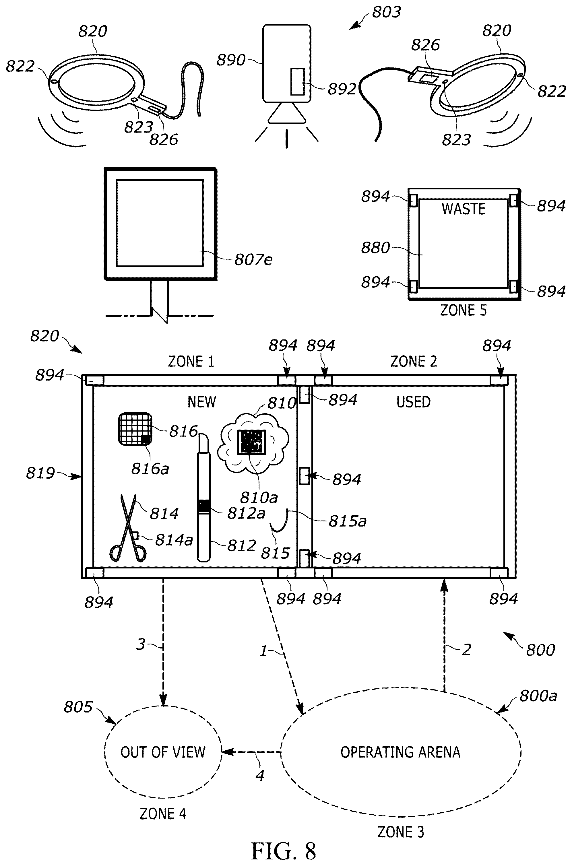 Patent US12599452 Figure 8 – Systems, apparatus and methods for automatically counting medical objects, estimating blood loss and/or communicating between medical equipment
