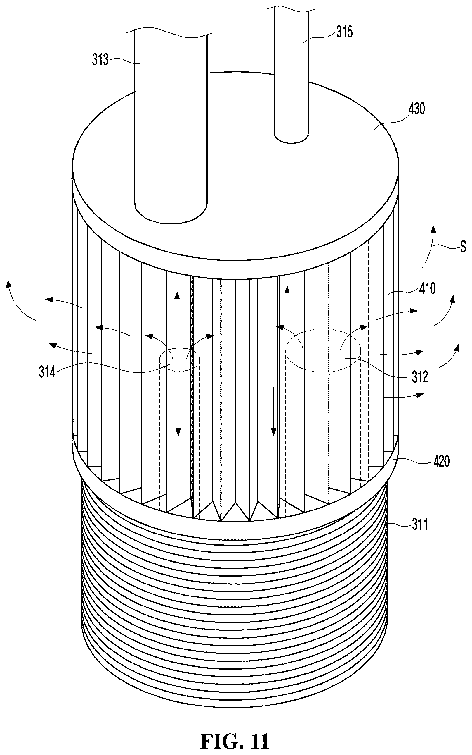 Patent US12599459 Figure 11 – Device comprising handpiece connector having filter coupled thereto