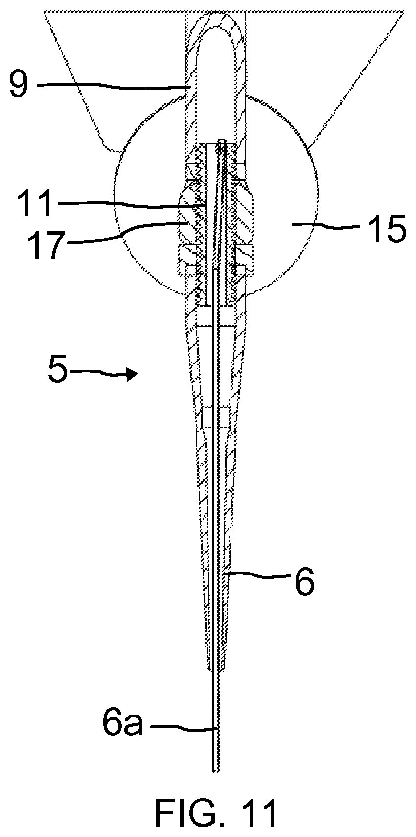 Patent US12599465 Figure 11 – Tooth root canal irrigation assembly for cleaning tooth root canals