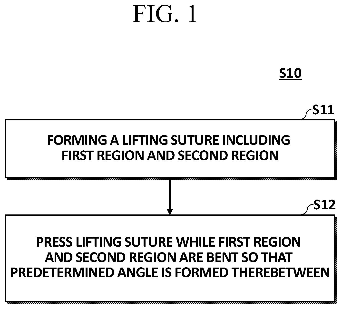 Patent US12599478 Figure 1 – Lifting suture for rhinoplasty and manufacturing method thereof
