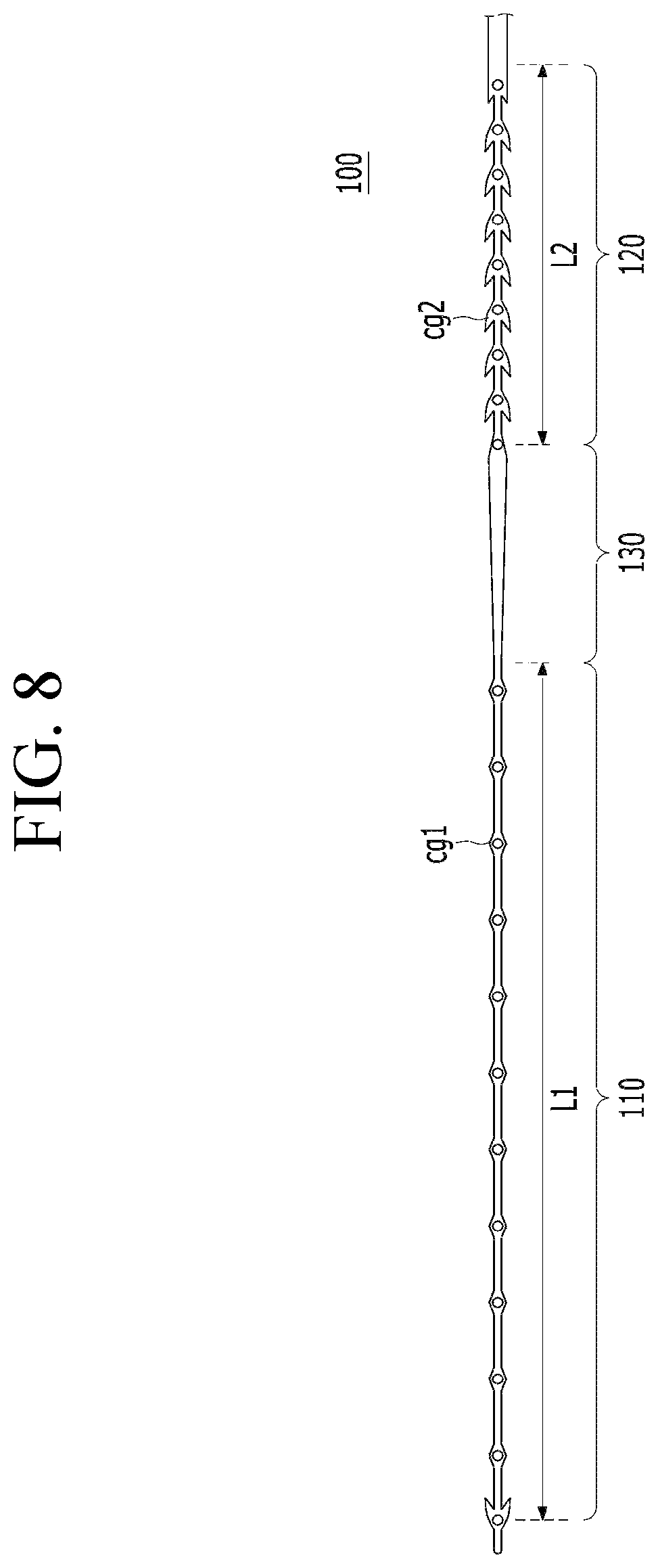 Patent US12599478 Figure 8 – Lifting suture for rhinoplasty and manufacturing method thereof