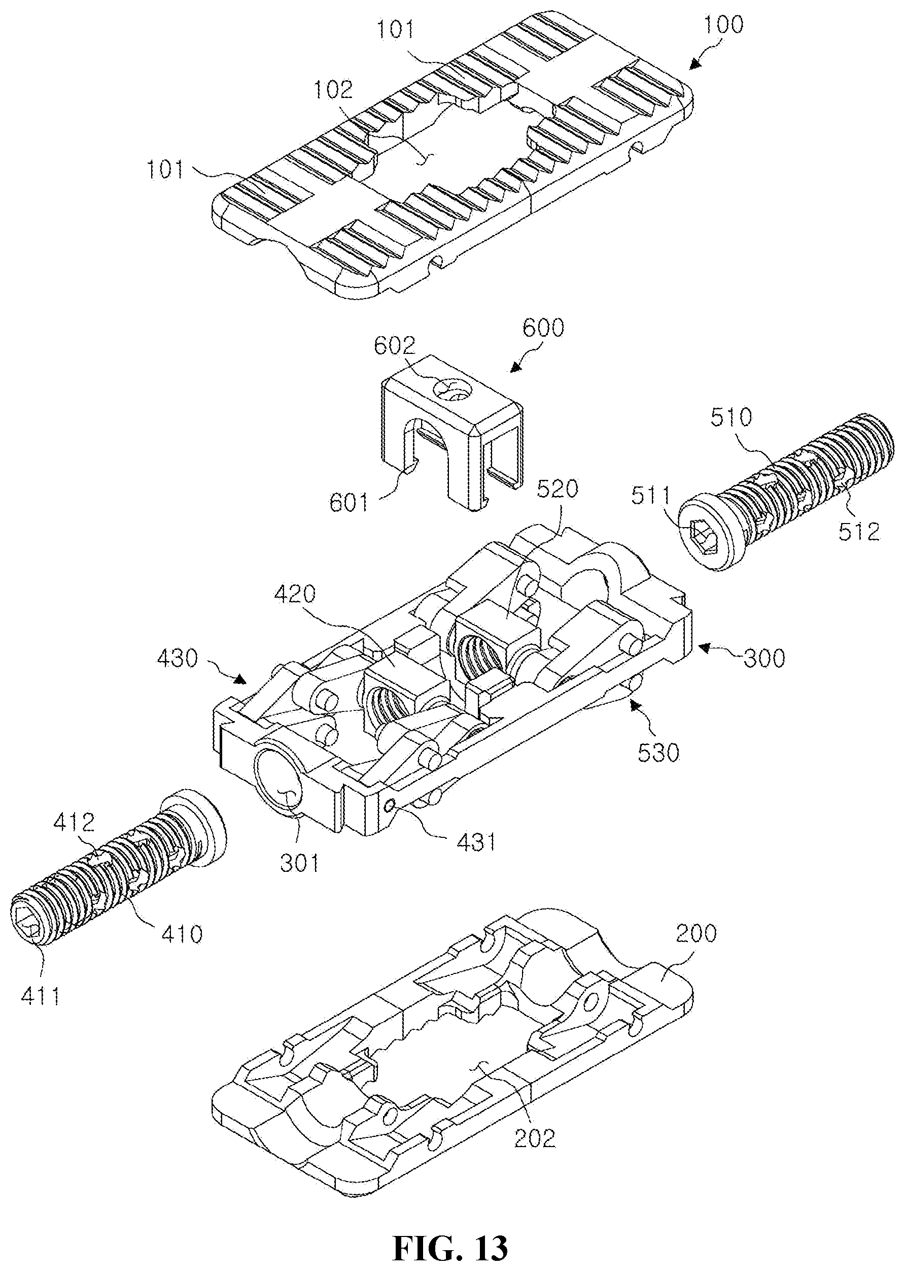 Patent US12599488 Figure 9 – Bi-planar expandable cage for spine