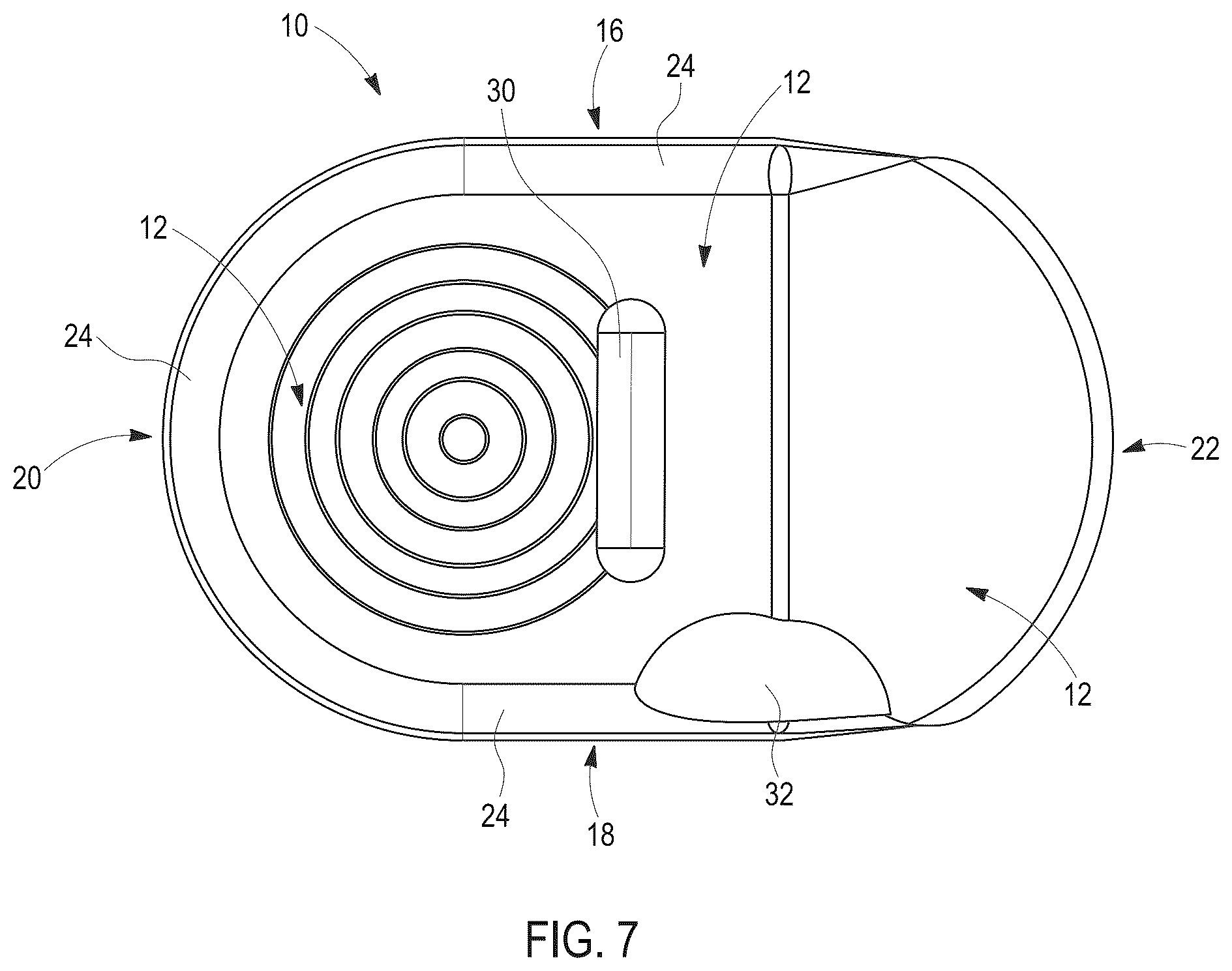 Patent US12599494 Figure 7 – Force redistribution hindfoot shoe insert