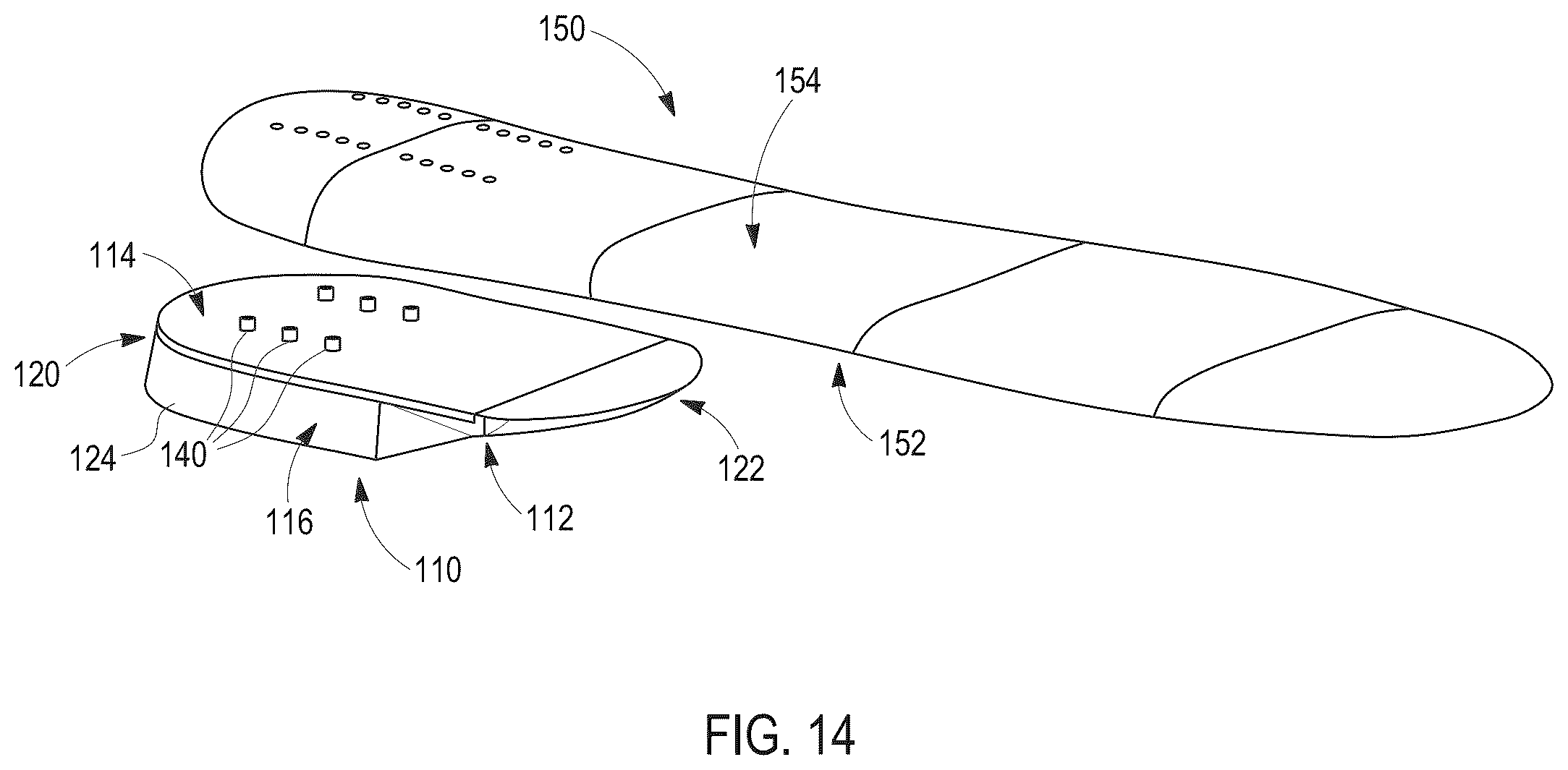 Patent US12599494 Figure 14 – Force redistribution hindfoot shoe insert