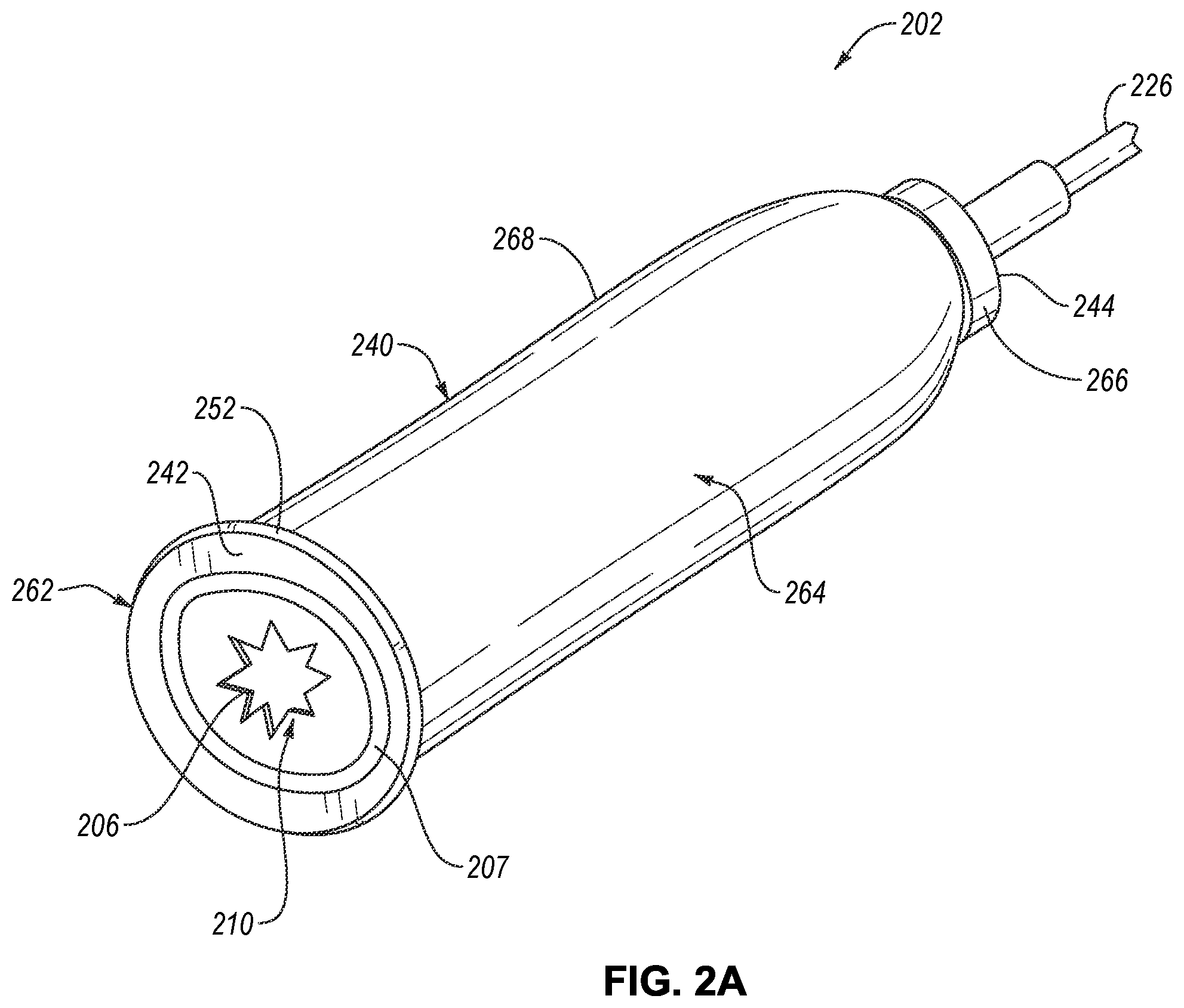 Patent US12599495 Figure 2 – Male external catheter with attachment interface configured to bias against penis