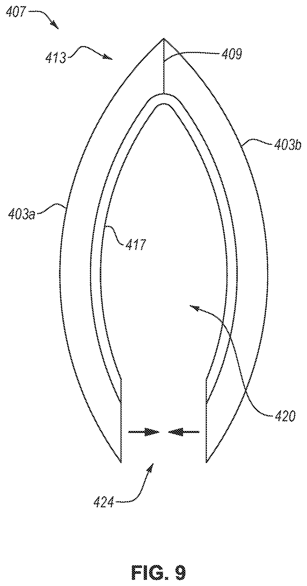 Patent US12599495 Figure 8 – Male external catheter with attachment interface configured to bias against penis