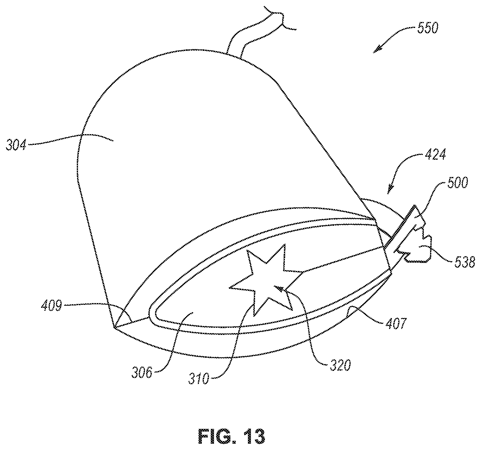 Patent US12599495 Figure 11 – Male external catheter with attachment interface configured to bias against penis