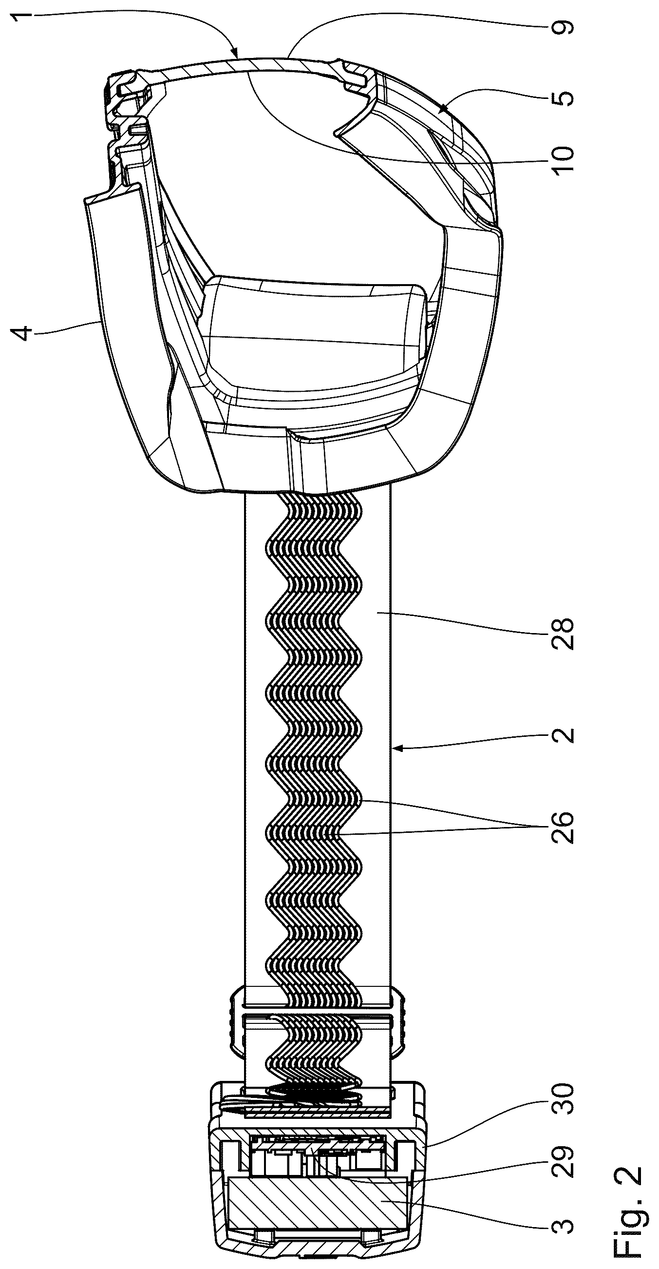Patent US12599503 Figure 2 – Goggle lens
