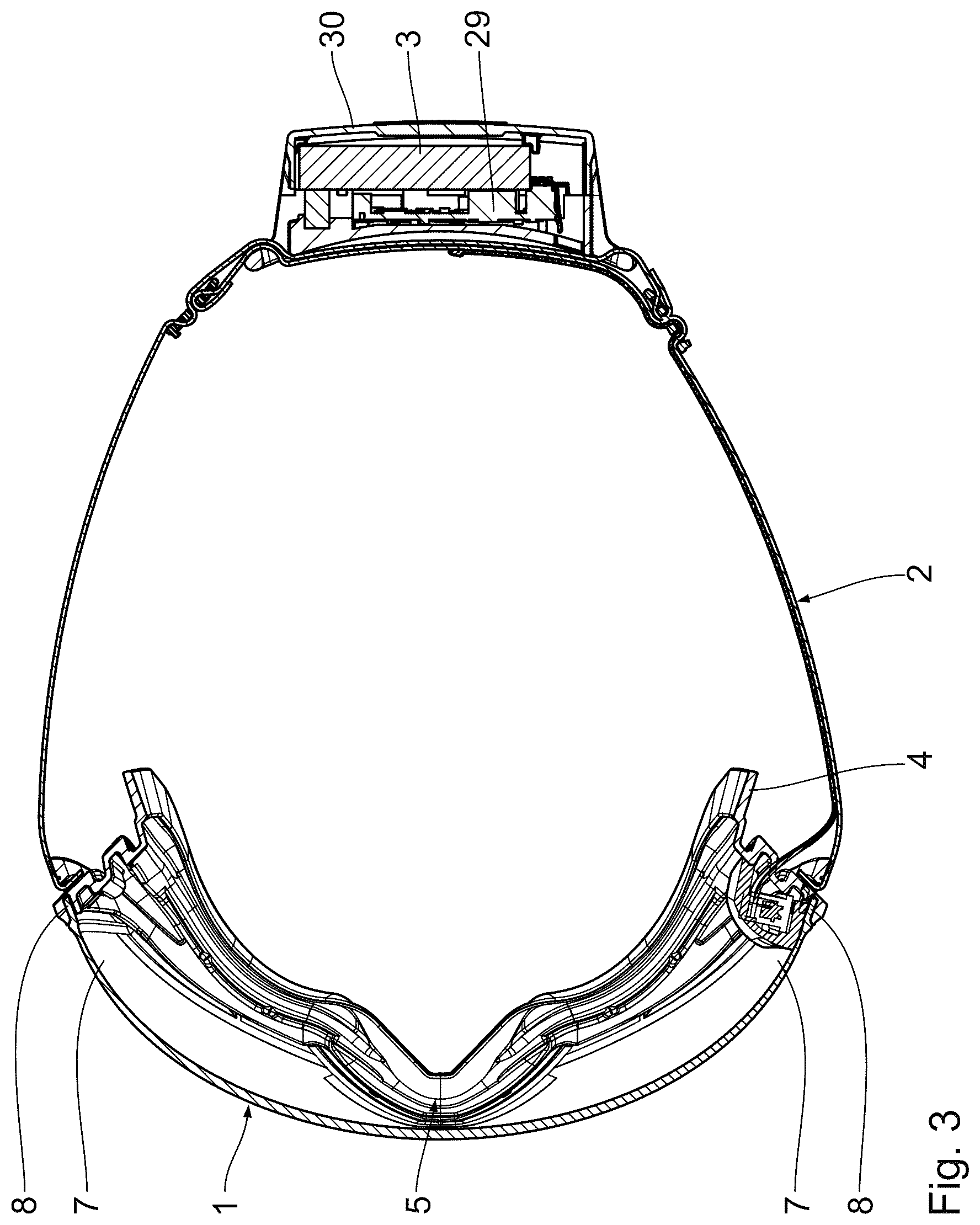 Patent US12599503 Figure 3 – Goggle lens