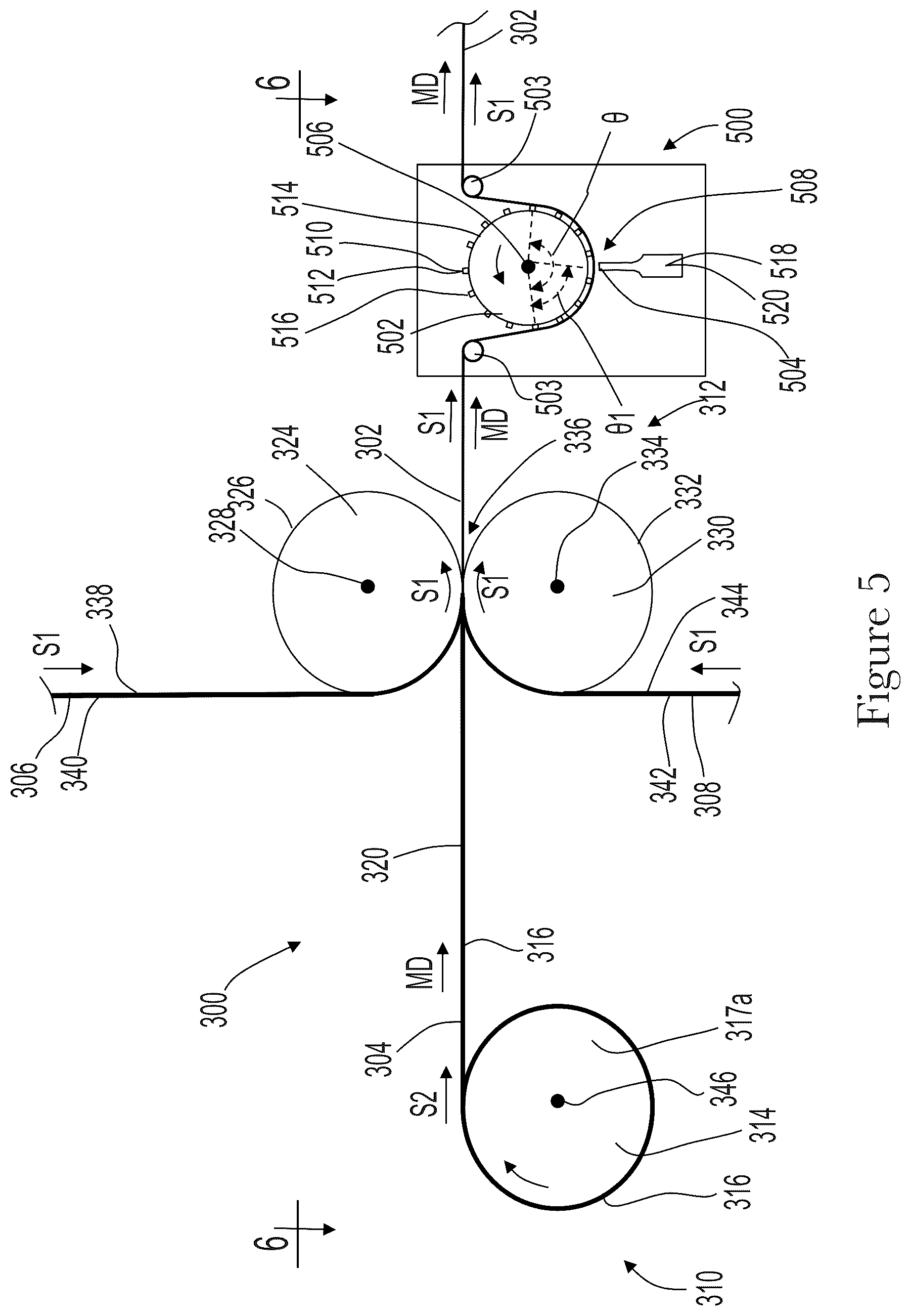 Patent US12599506 Figure 5 – Method for making elastomeric laminates
