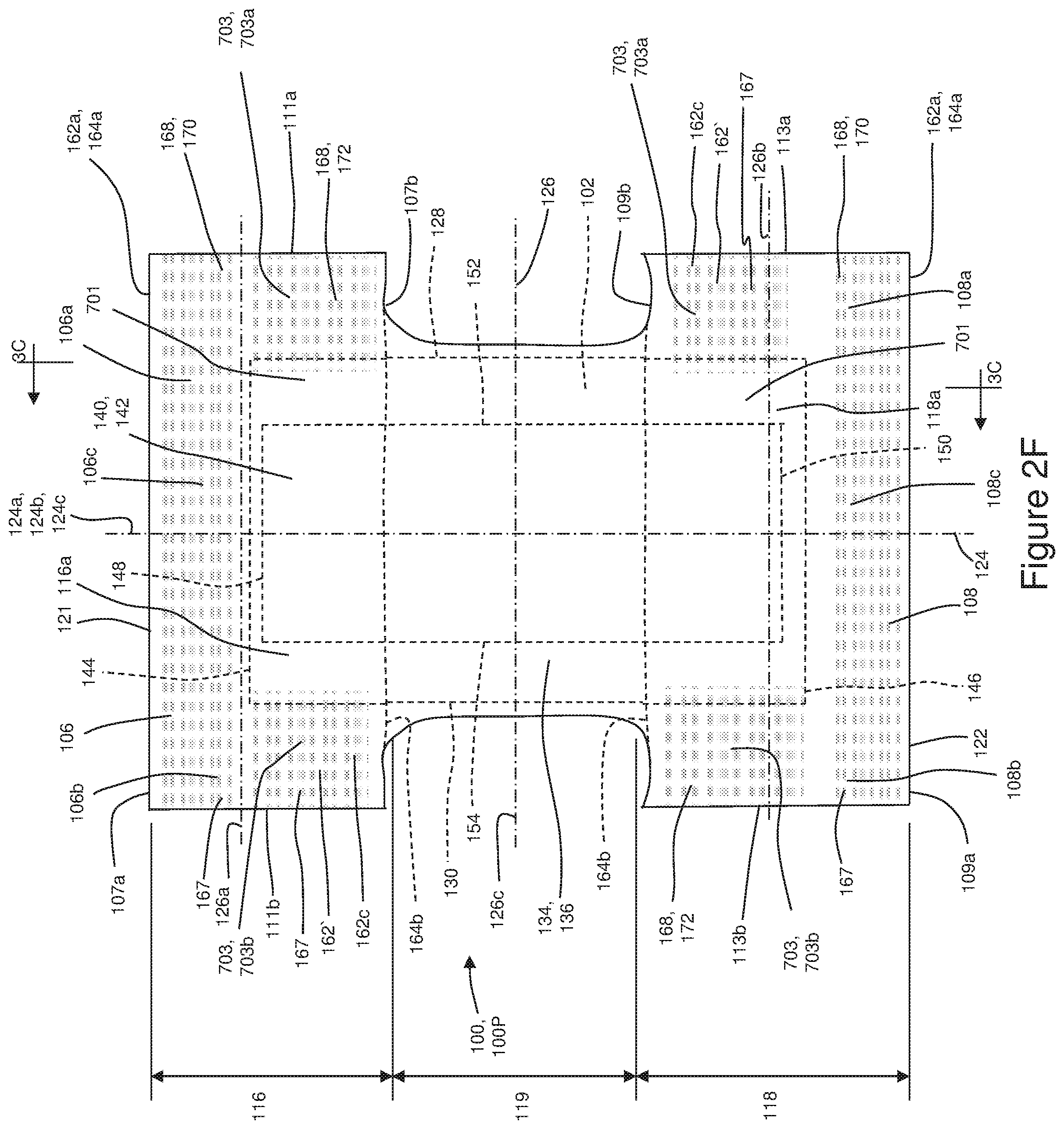Patent US12599508 Figure 8 – Absorbent articles and methods for making absorbent articles with frangible pathways