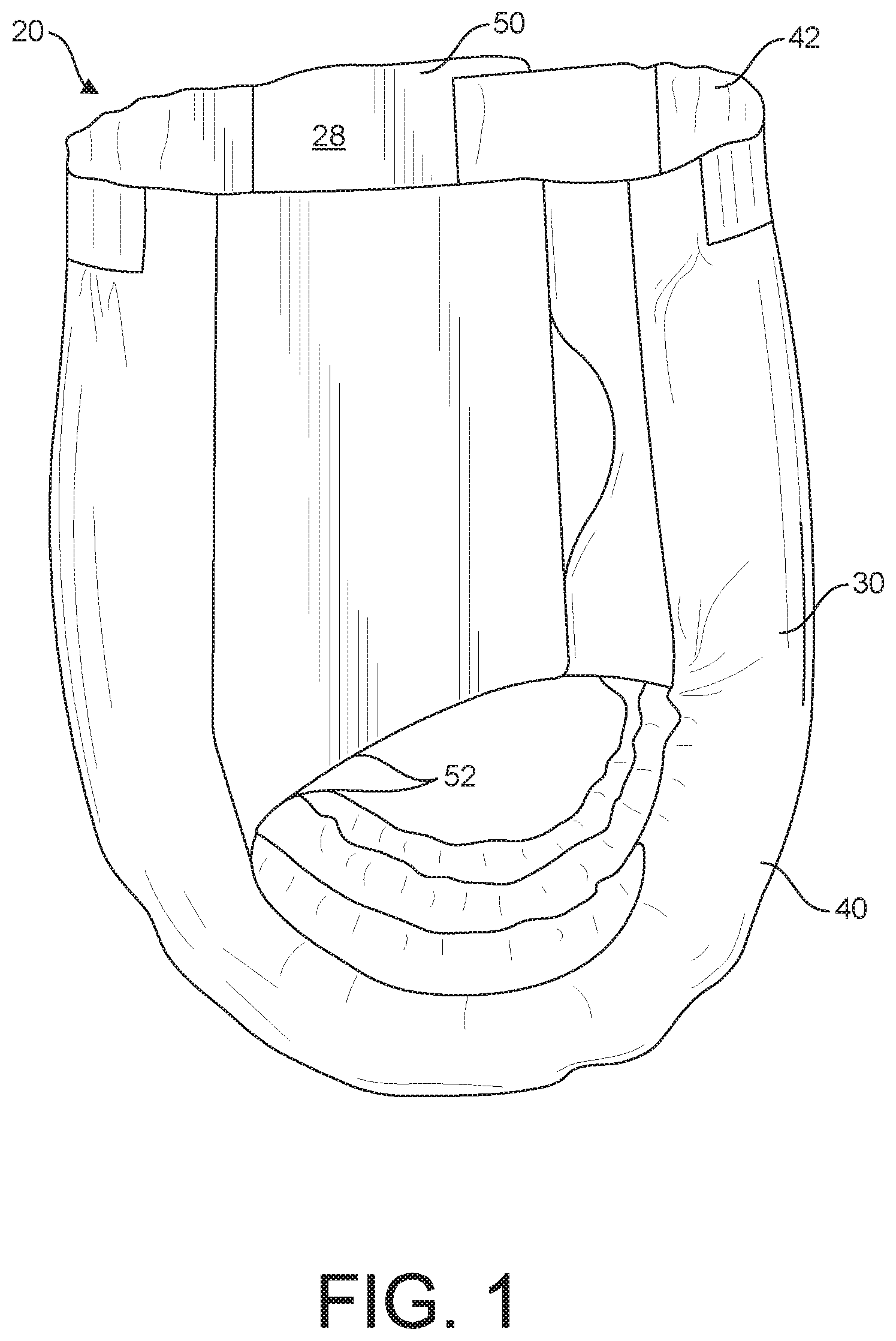 Patent US12599510 — Absorbent article with leak-proof containment flaps — Figure 1