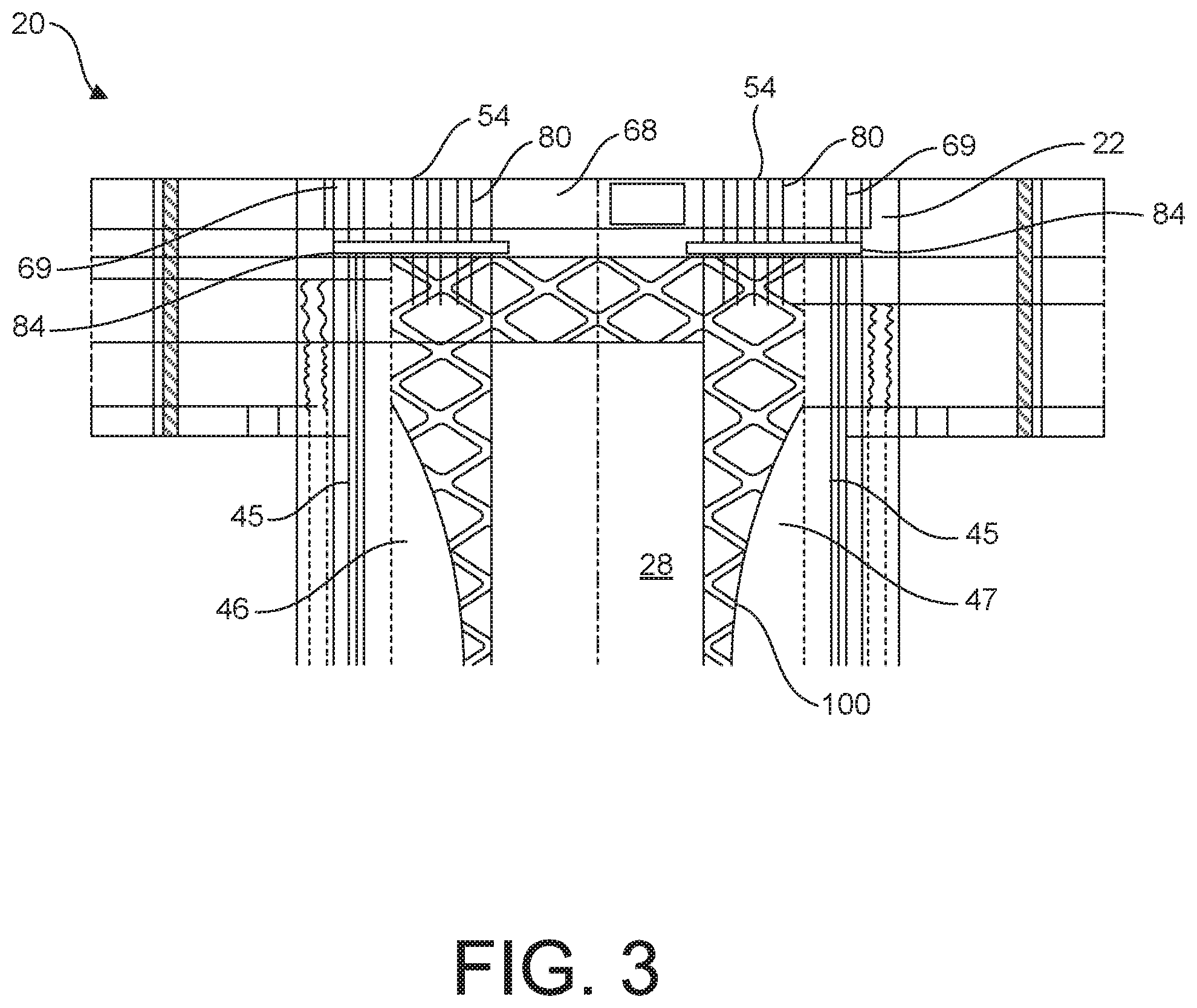 Patent US12599510 Figure 3 – Absorbent article with leak-proof containment flaps