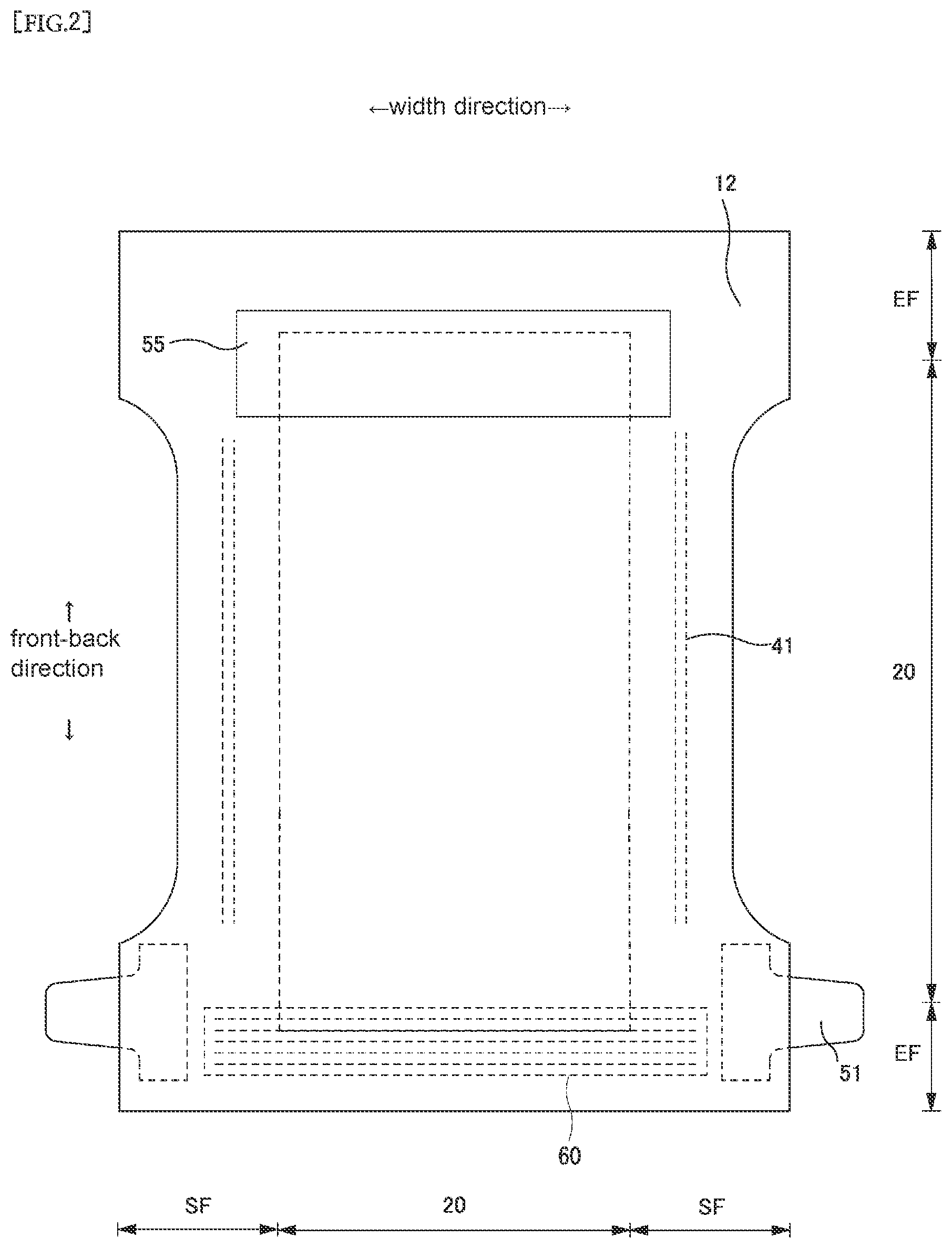 Patent US12599514 Figure 2 – Disposable diaper and method for manufacturing same