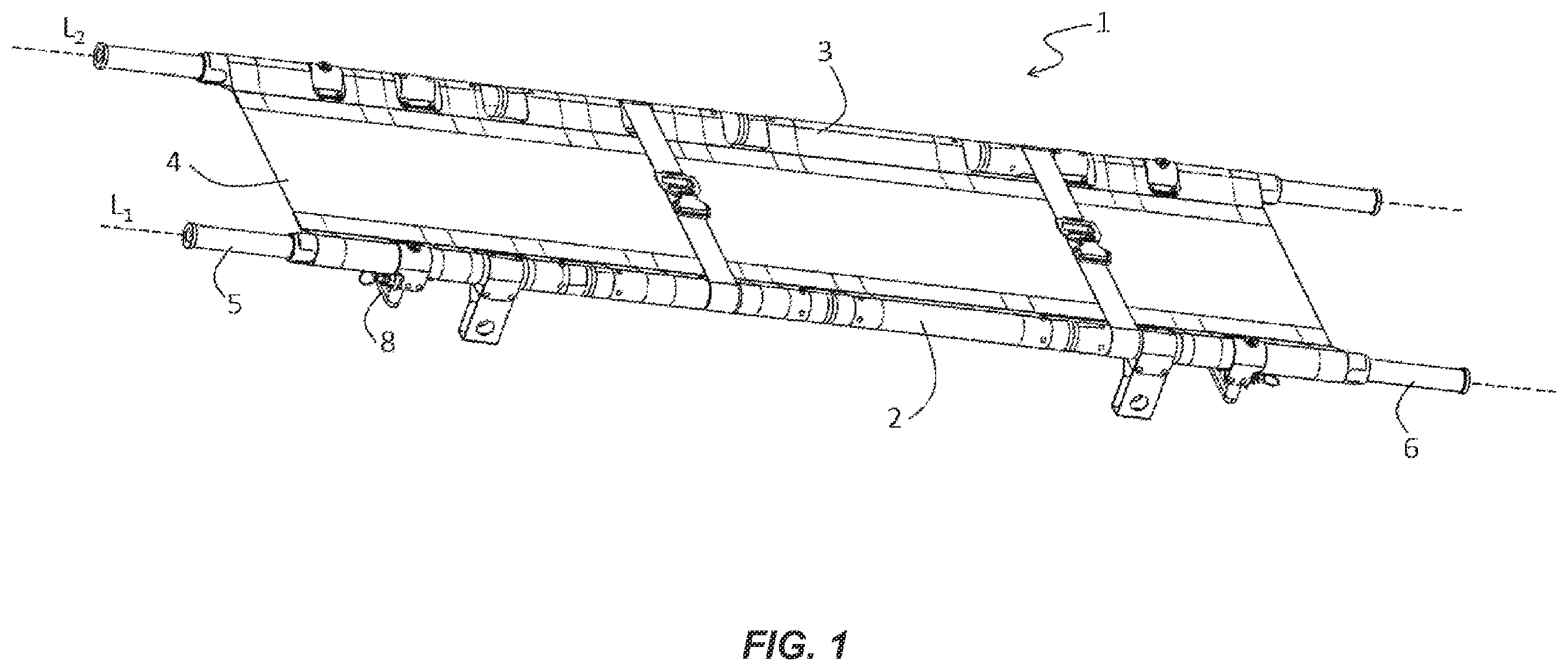 Patent US12599516 Figure 1 – Collapsible stretcher