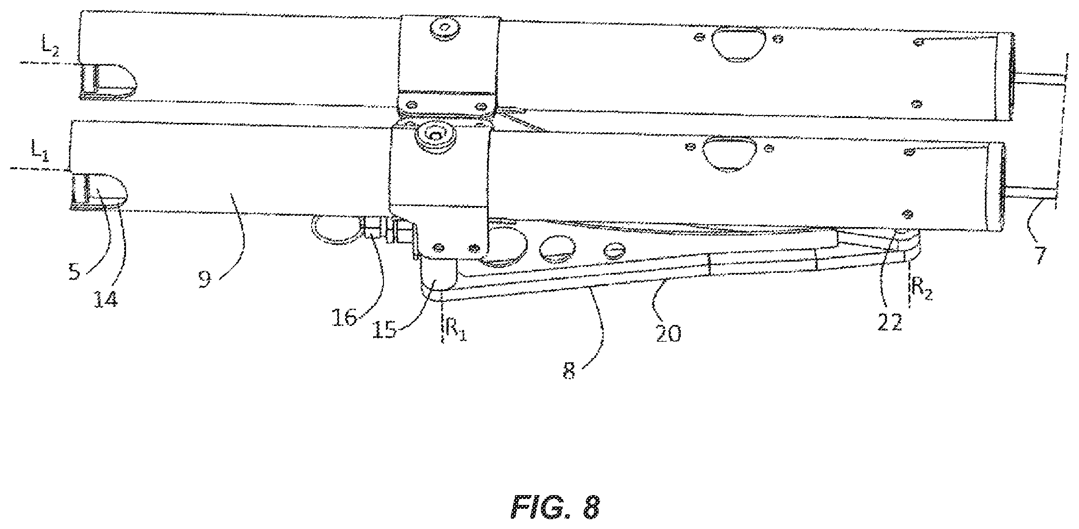 Patent US12599516 Figure 8 – Collapsible stretcher