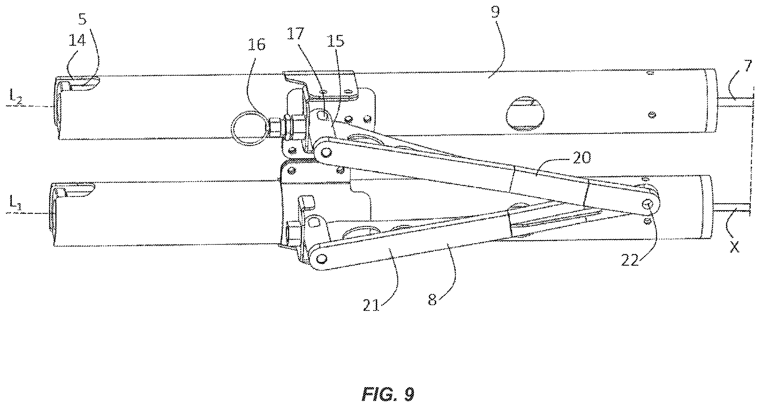 Patent US12599516 Figure 9 – Collapsible stretcher