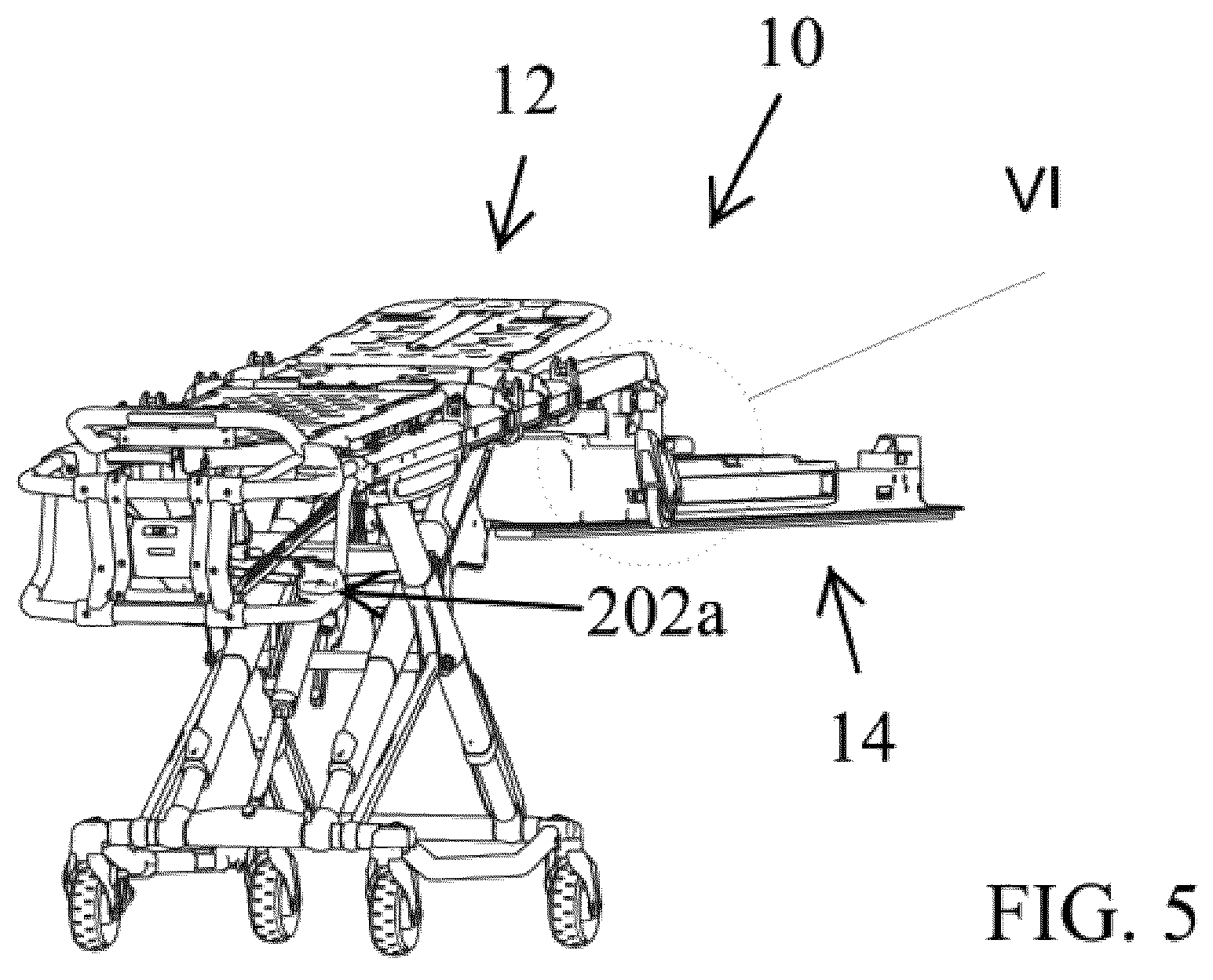 Patent US12599518 Figure 5 – Ambulance cot and loading and unloading system