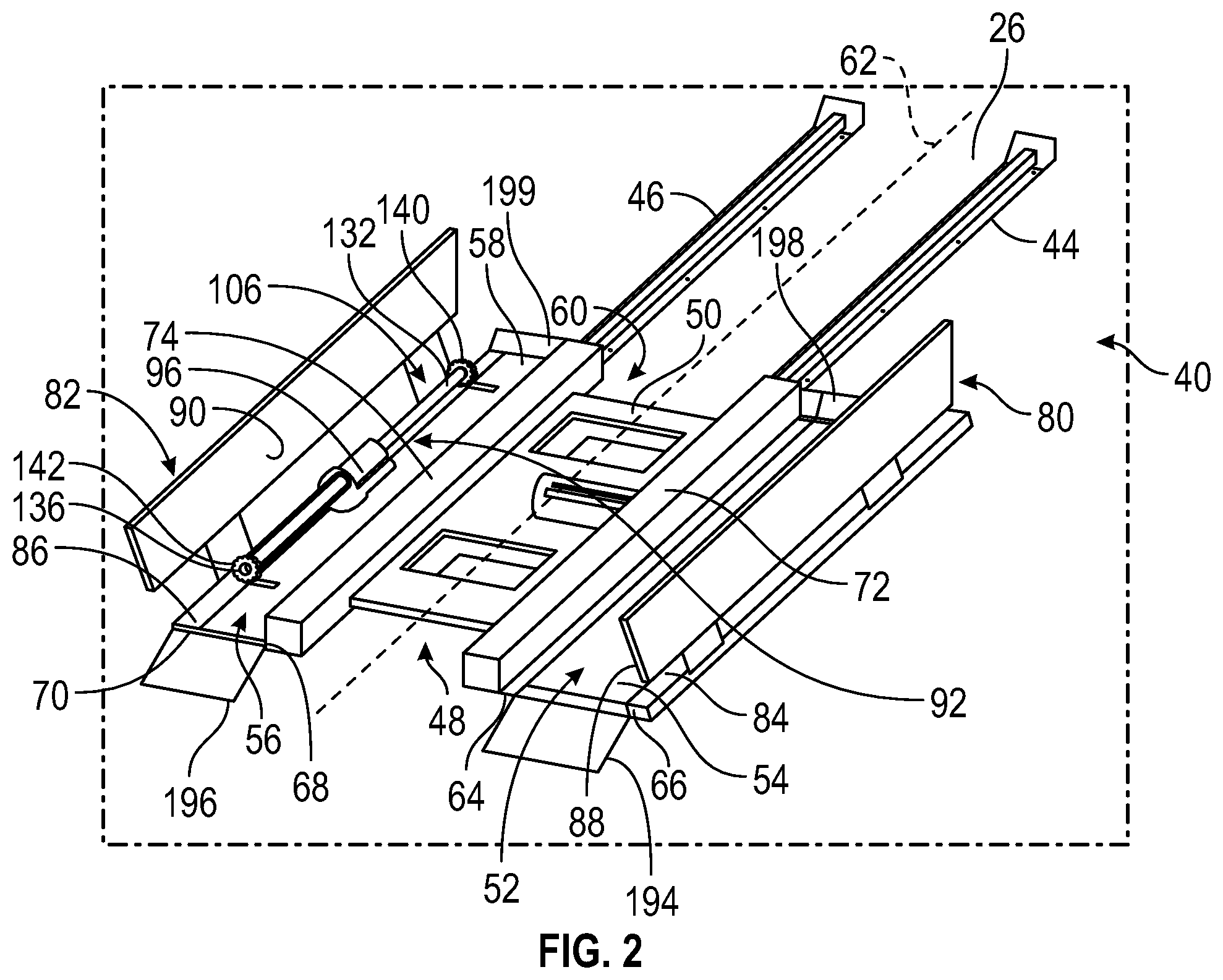 Patent US12599519 Figure 2 – Wheelchair docking system for a vehicle
