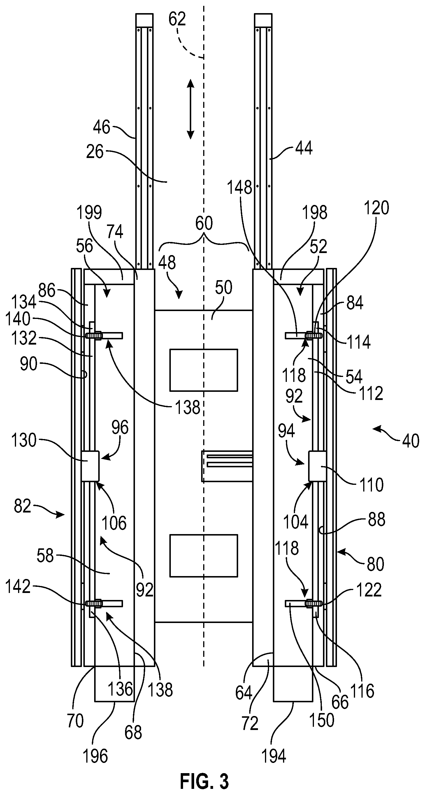 Patent US12599519 Figure 3 – Wheelchair docking system for a vehicle