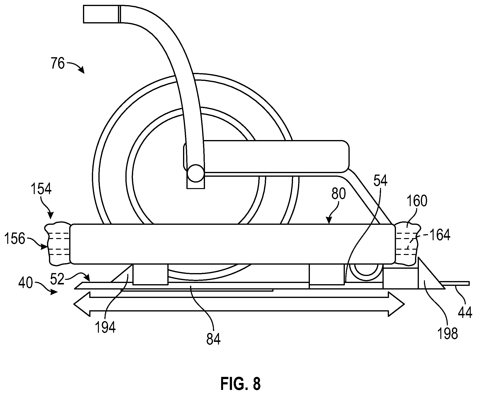 Patent US12599519 Figure 7 – Wheelchair docking system for a vehicle