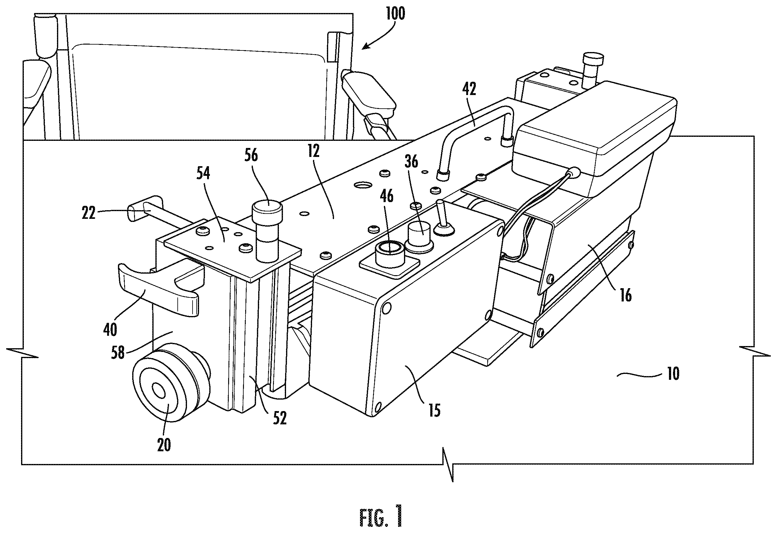 Patent US12599520 — Electrical power assistance device for transport wheelchair — Figure 1